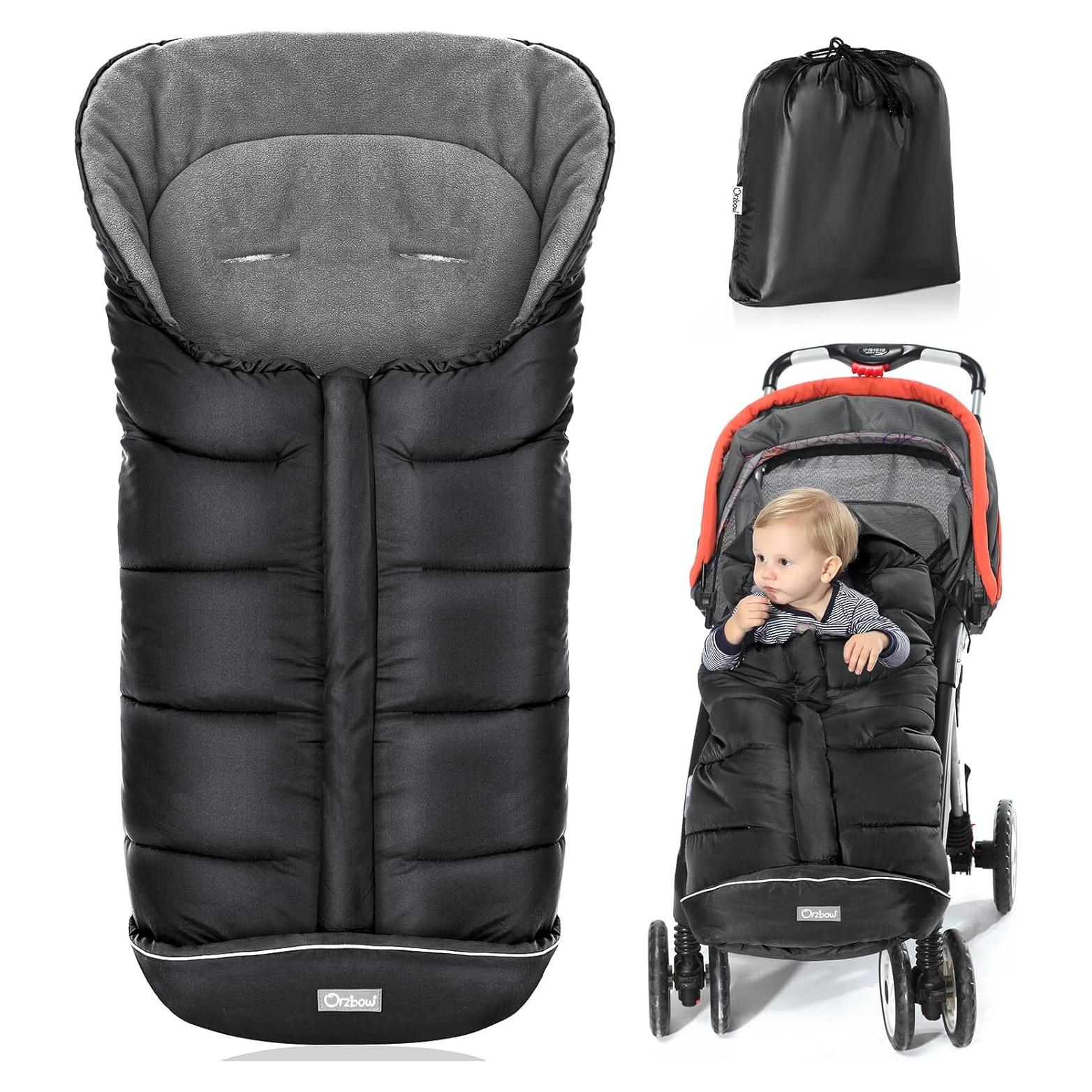 Saco Universal para Cochecito Orzbow - Invierno, Negro, 97x44cm