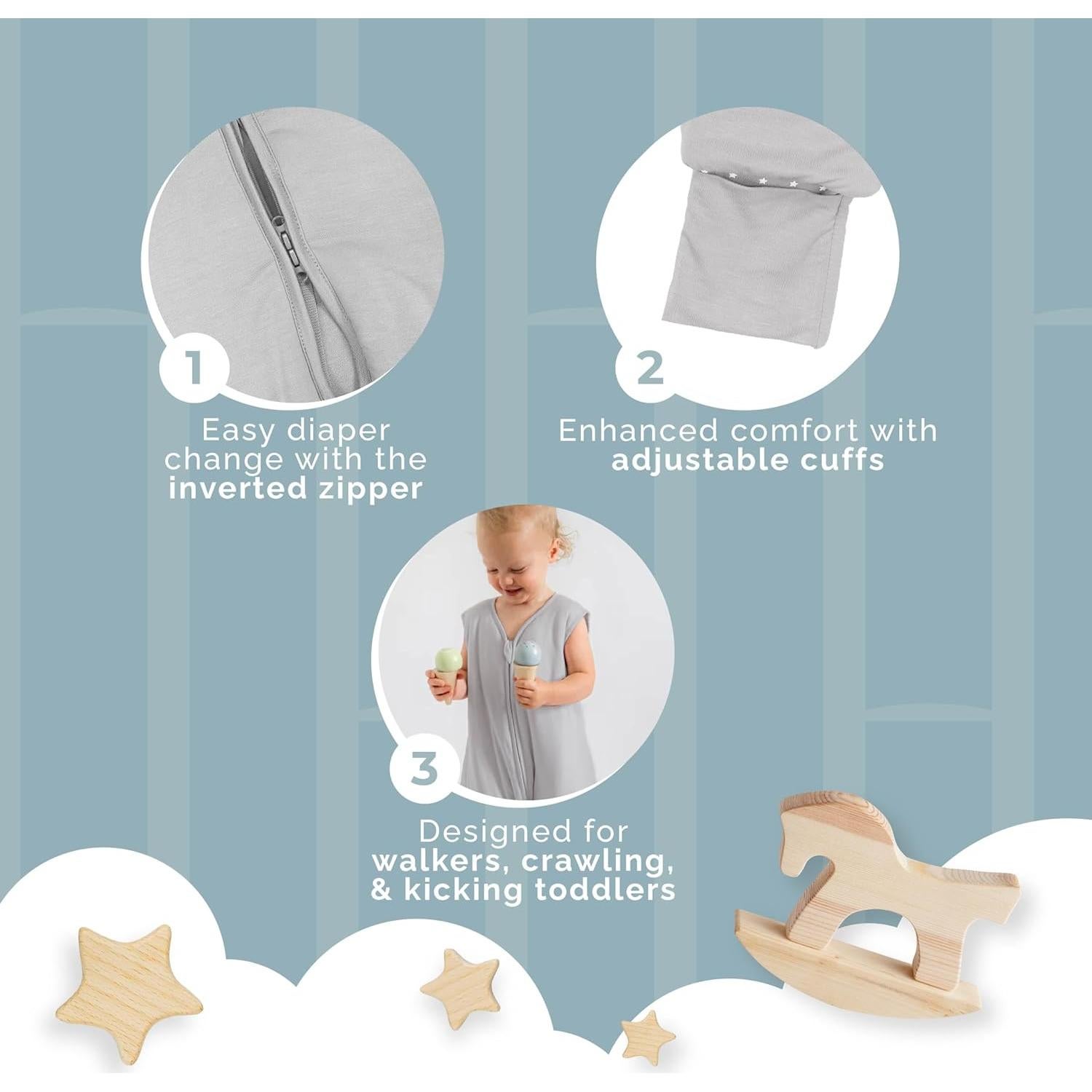 Saco de Dormir Sin Mangas Nyte Nyte Baby 1.0 TOG 12-18 Meses