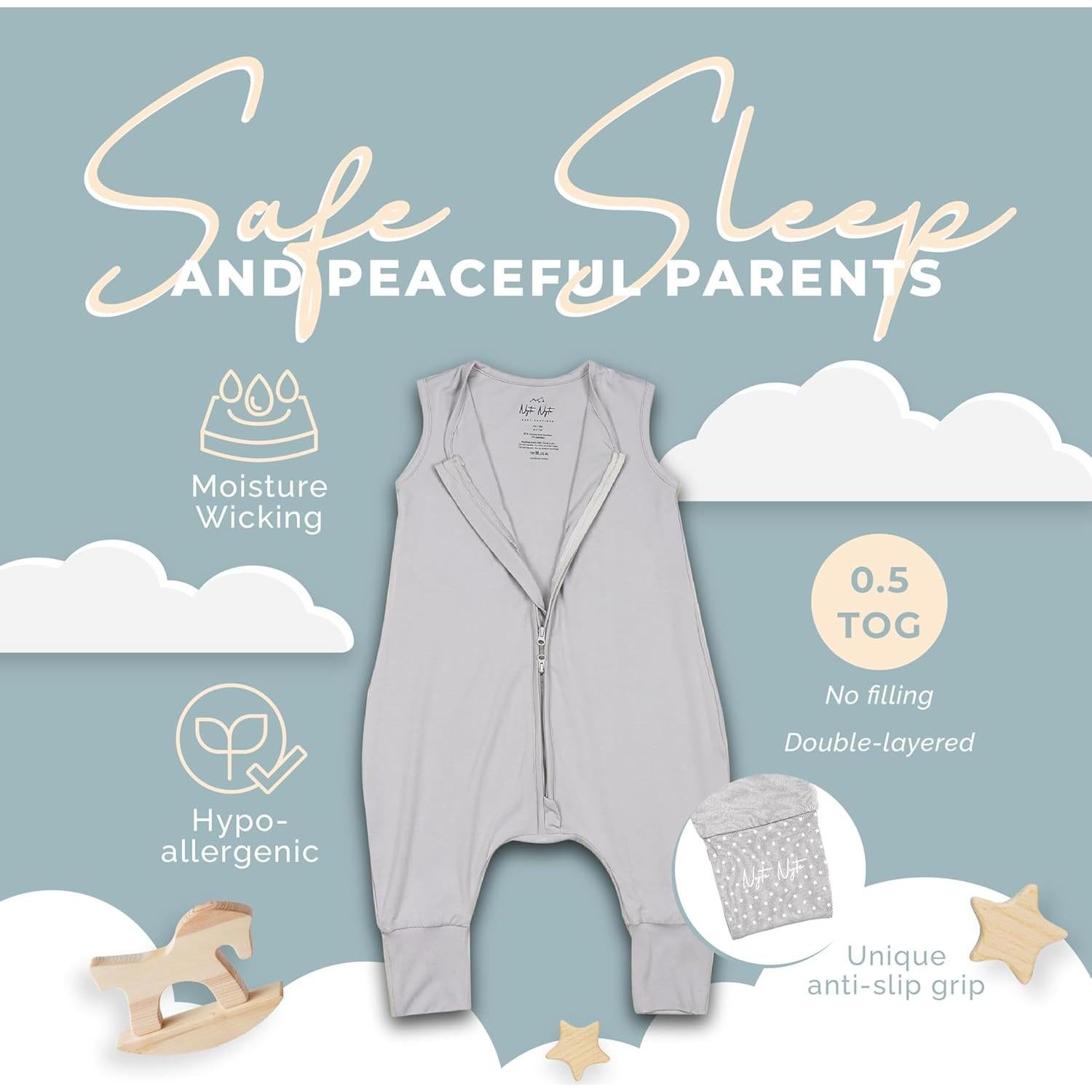 Saco de Sueño Sin Mangas Nyte Nyte Baby 1.0 TOG 6-12 Meses