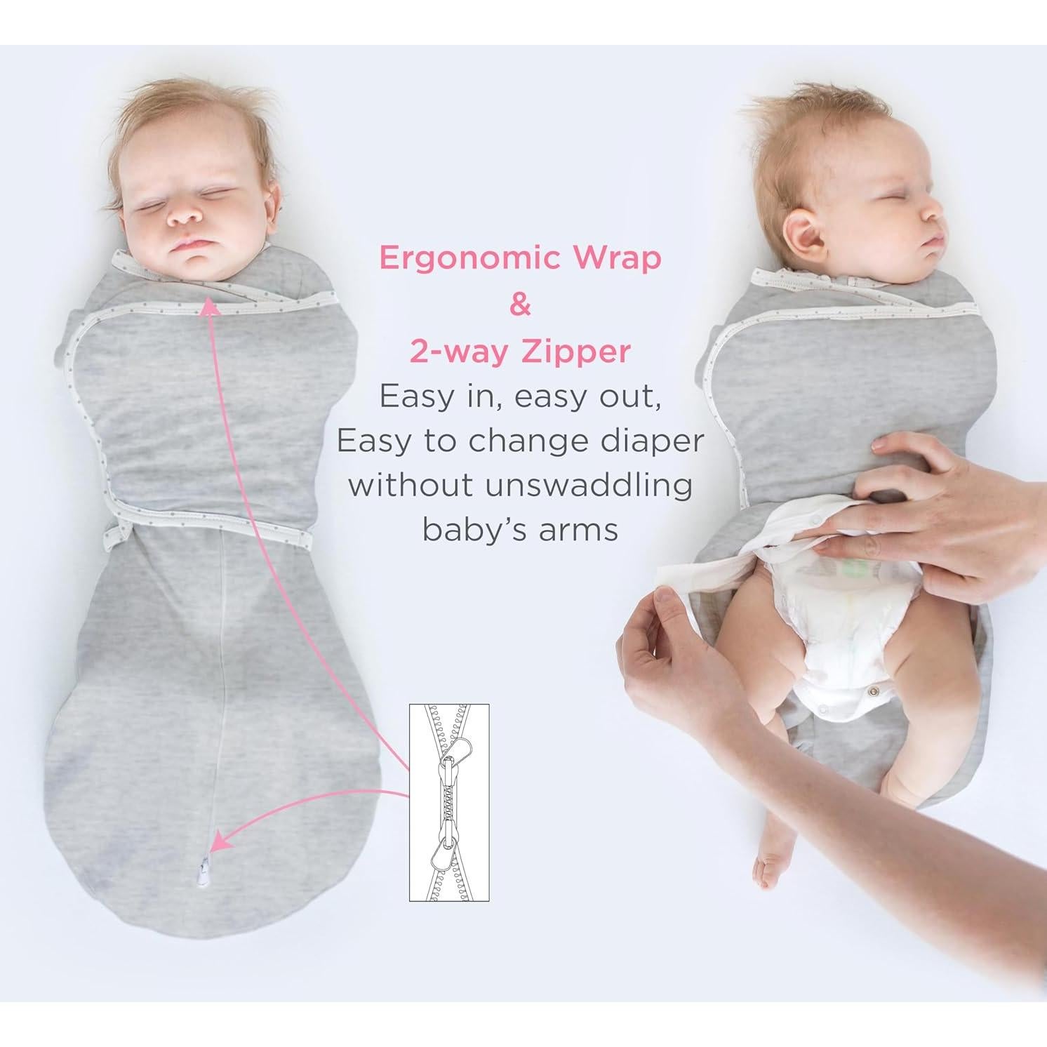 Saco de Swaddle Omni 3M SwaddleDesigns Durazno Melange