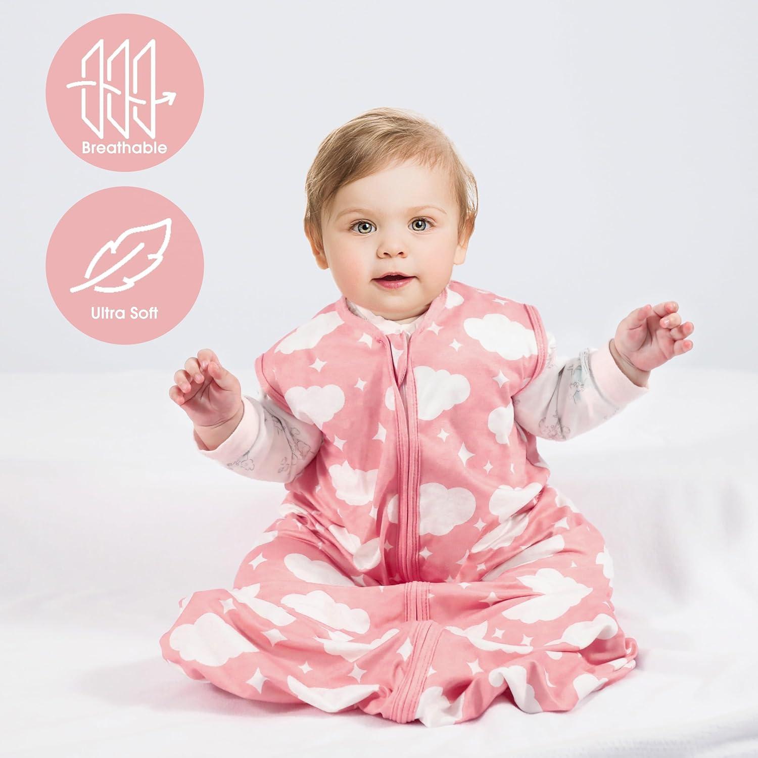 Saco de Sueño para Bebés 0-6 Meses LQ119 Algodón Rayón Nube