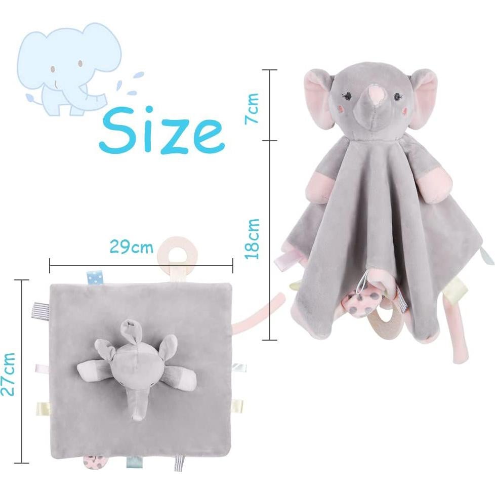 Manta de Seguridad para Bebé Vicloon Elefante Algodón Gris-Rosa