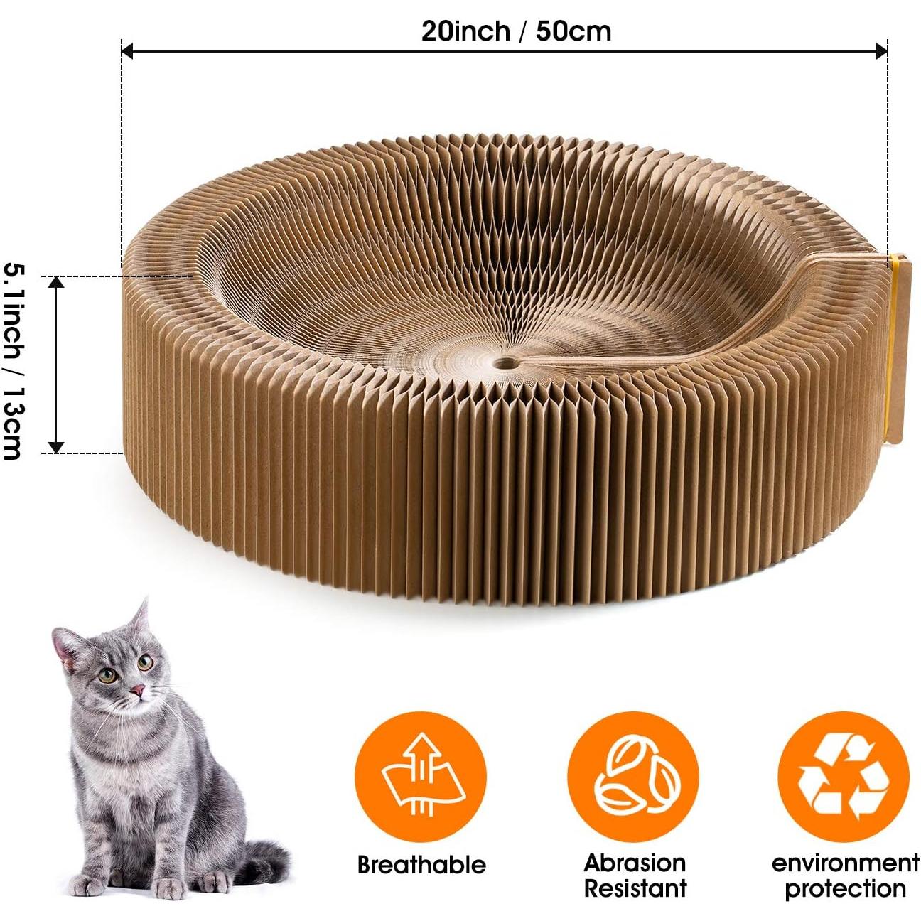 Rascador de Gato Plegable Rainbow Color - Cama y Almohadilla 50.8 cm