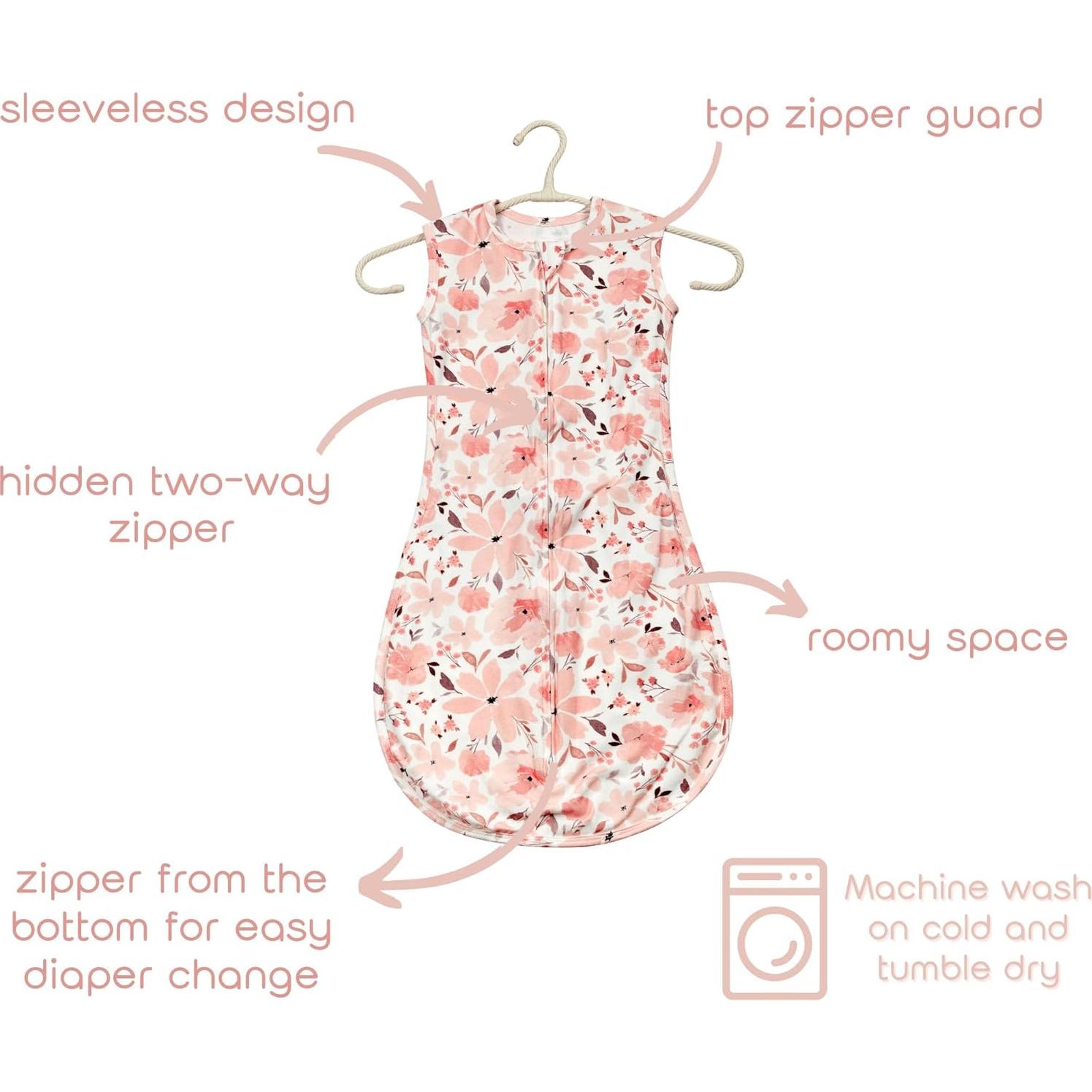 Saco de Sueño para Bebé 0-6 Meses Vollmic 100% Algodón 0.5 TOG