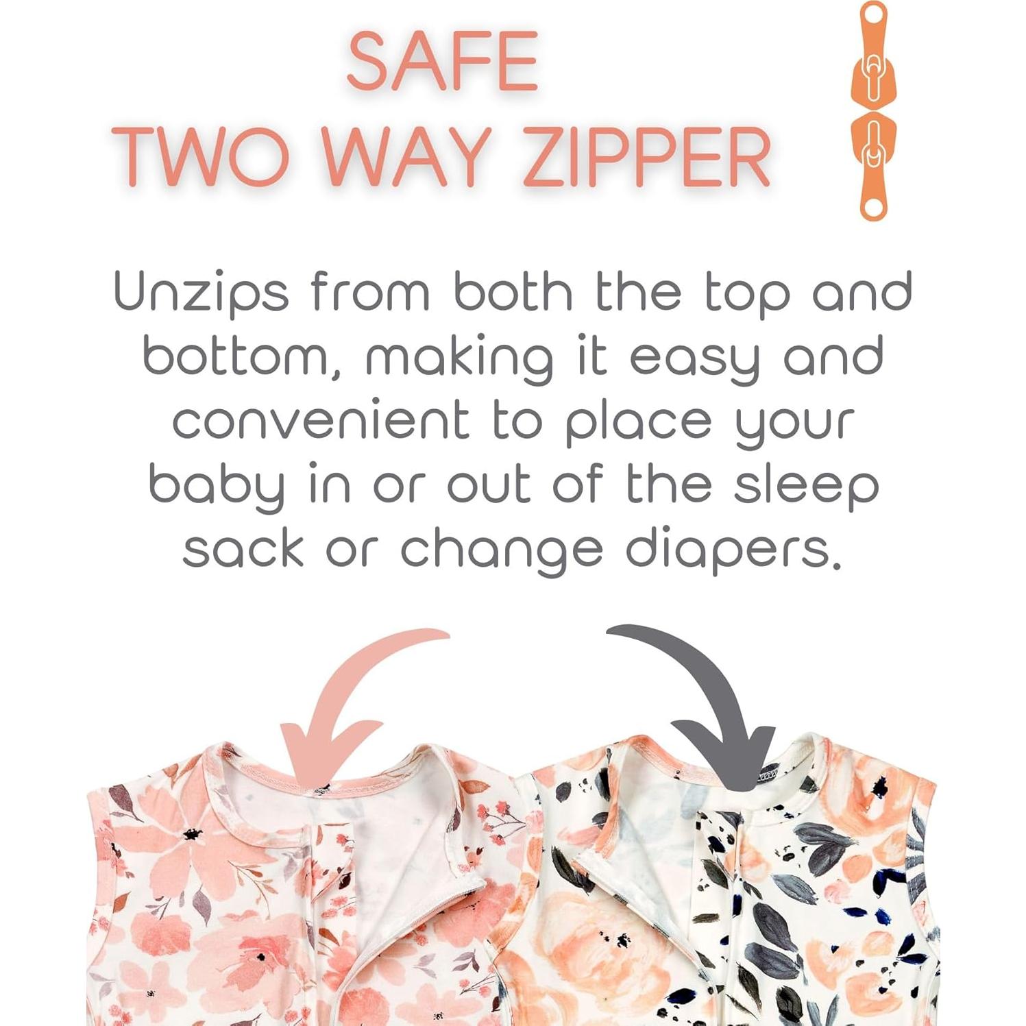 Saco de Sueño para Bebé 0-6 Meses Vollmic 100% Algodón 0.5 TOG