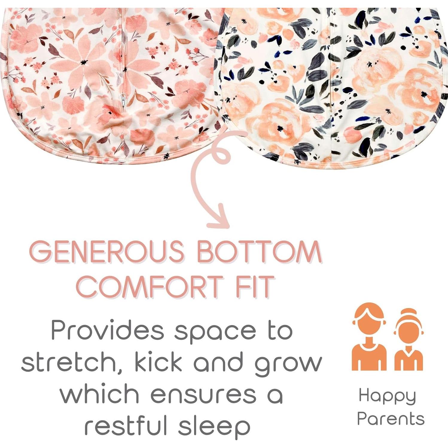 Saco de Sueño para Bebé 0-6 Meses Vollmic 100% Algodón 0.5 TOG