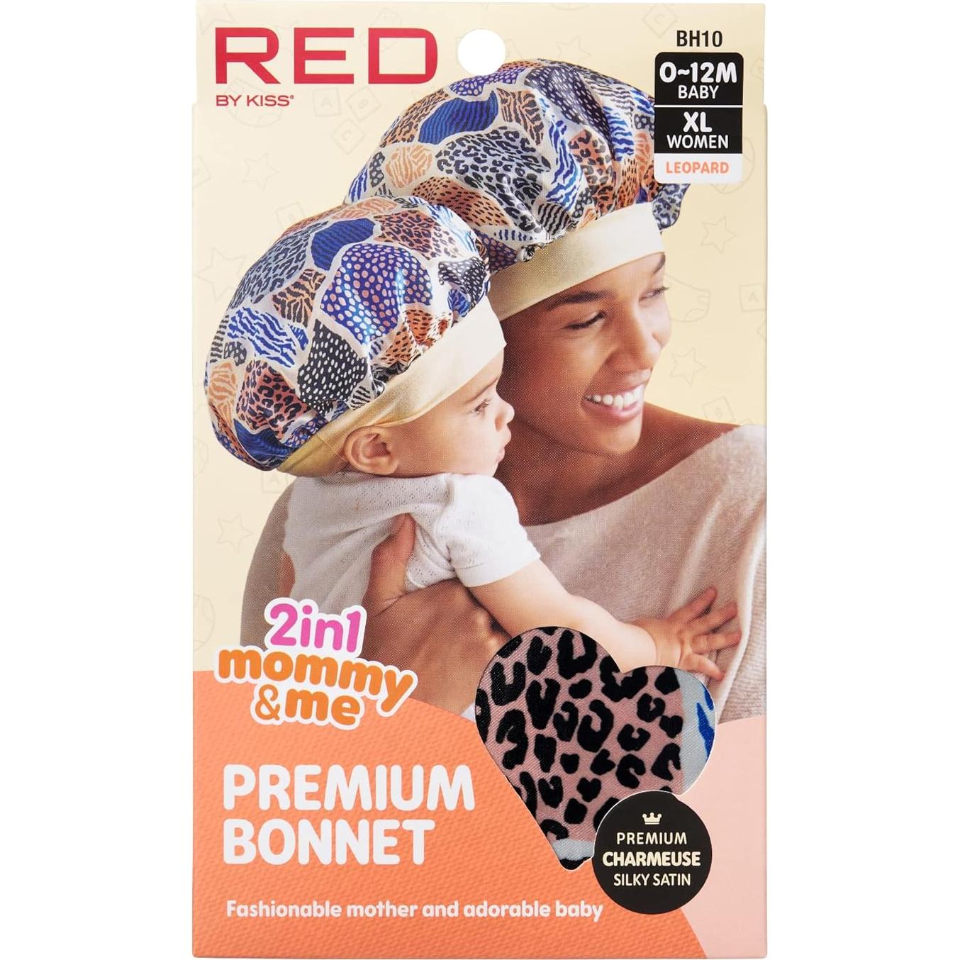 Gorro de Satén 2-en-1 Mamá e Hijo Red by Kiss - Leopardo