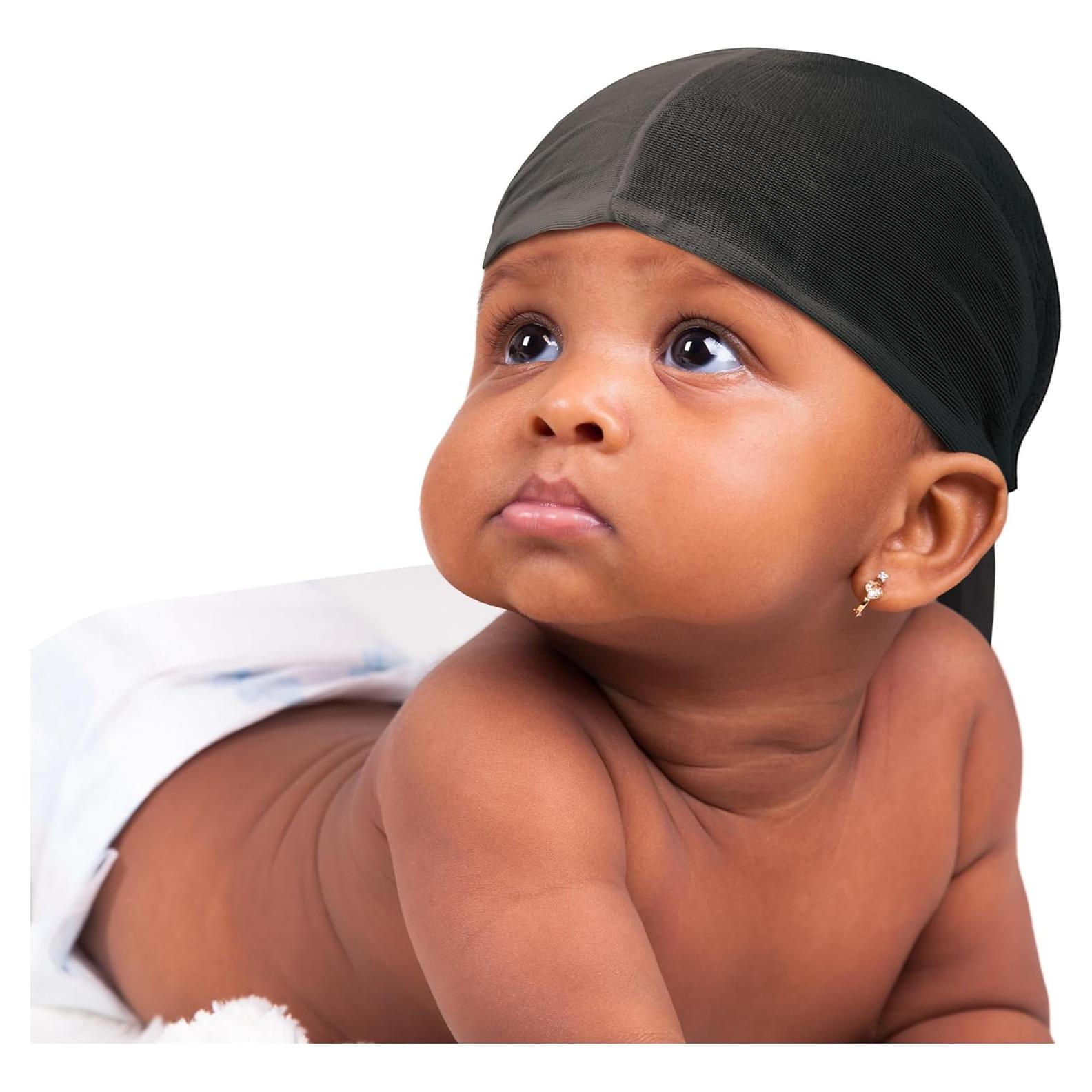 TITAN Du Rag de Satén para Bebés - Negro - Transpirable