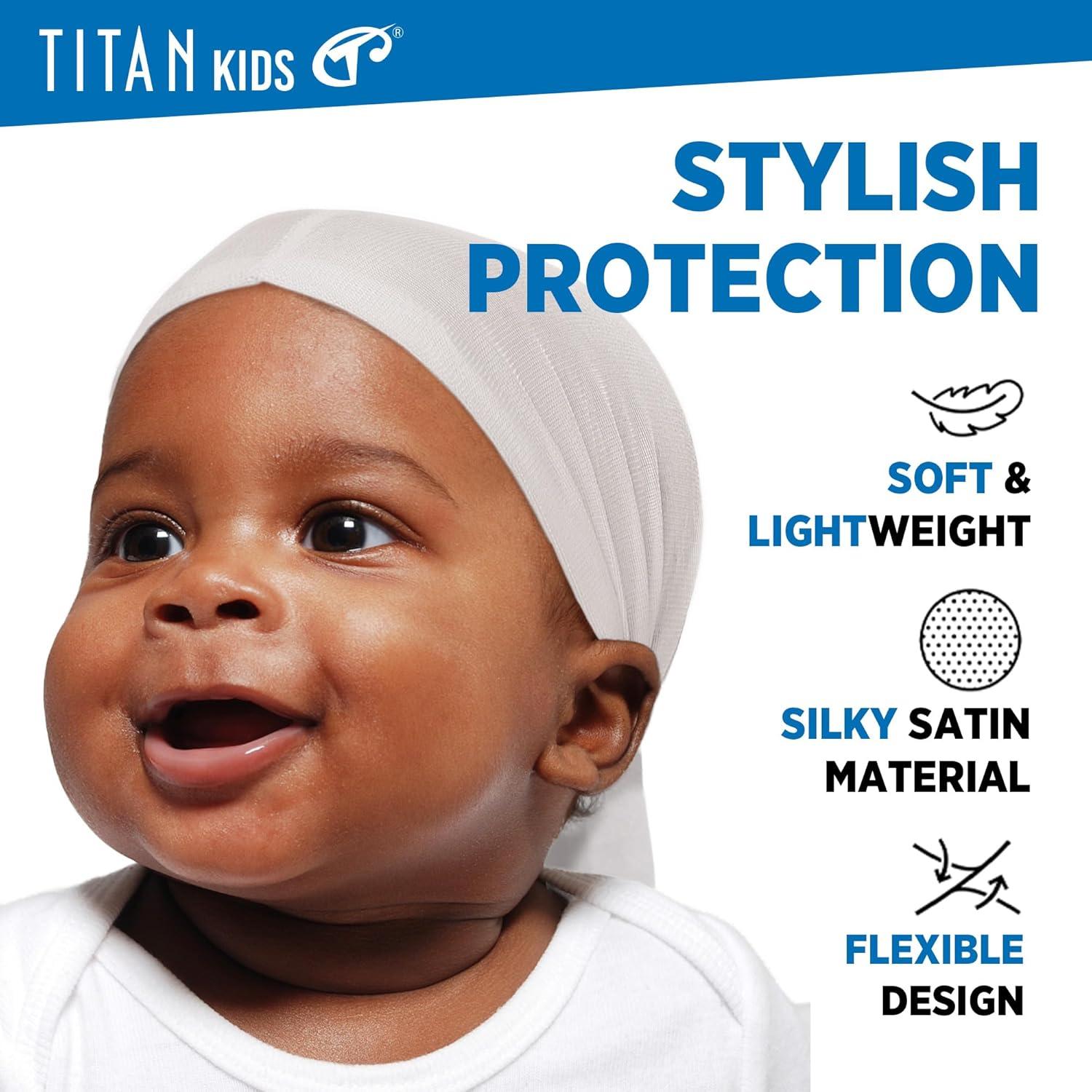 TITAN Du Rag de Satén para Bebés - Negro - Transpirable