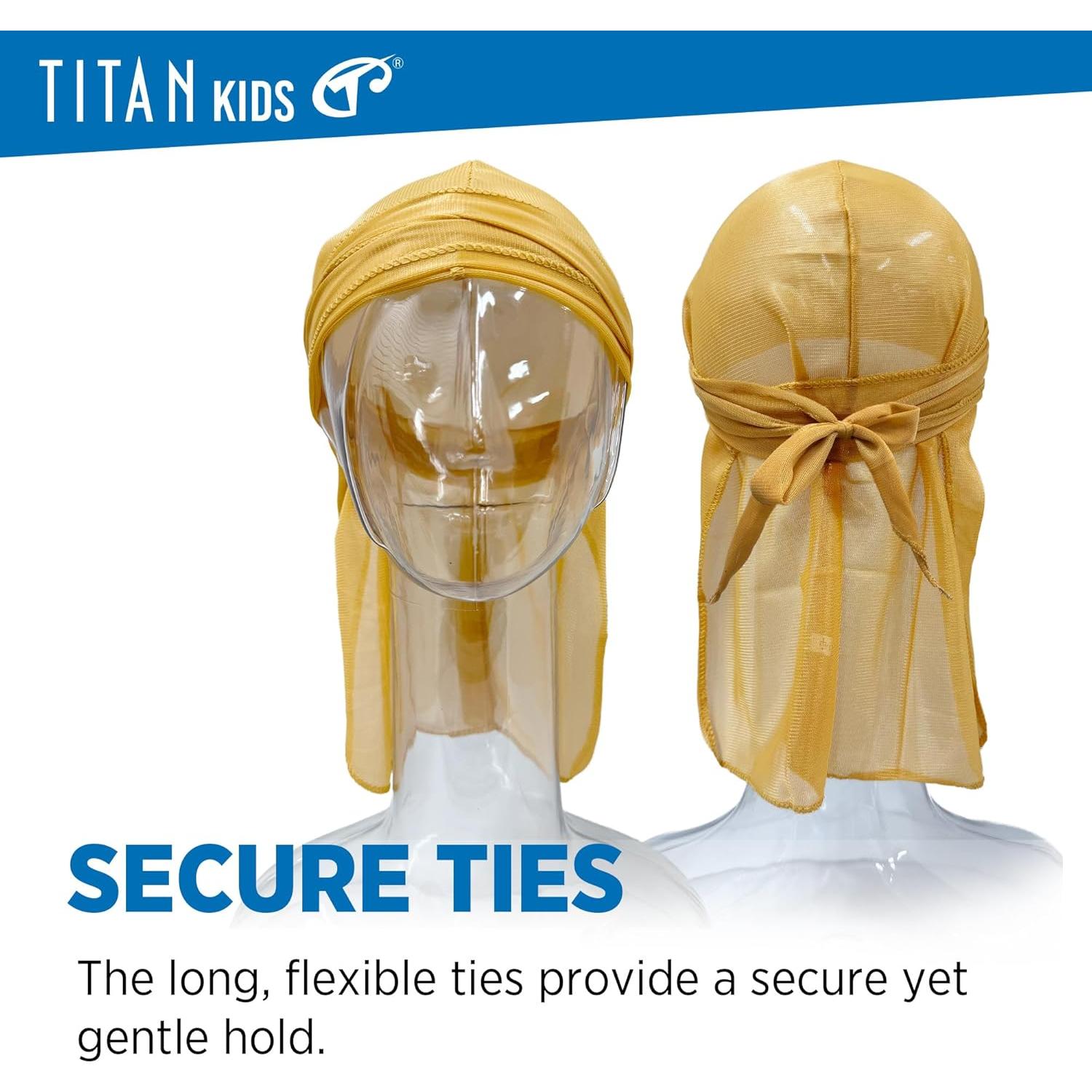 TITAN Du Rag de Satén para Bebés - Negro - Transpirable