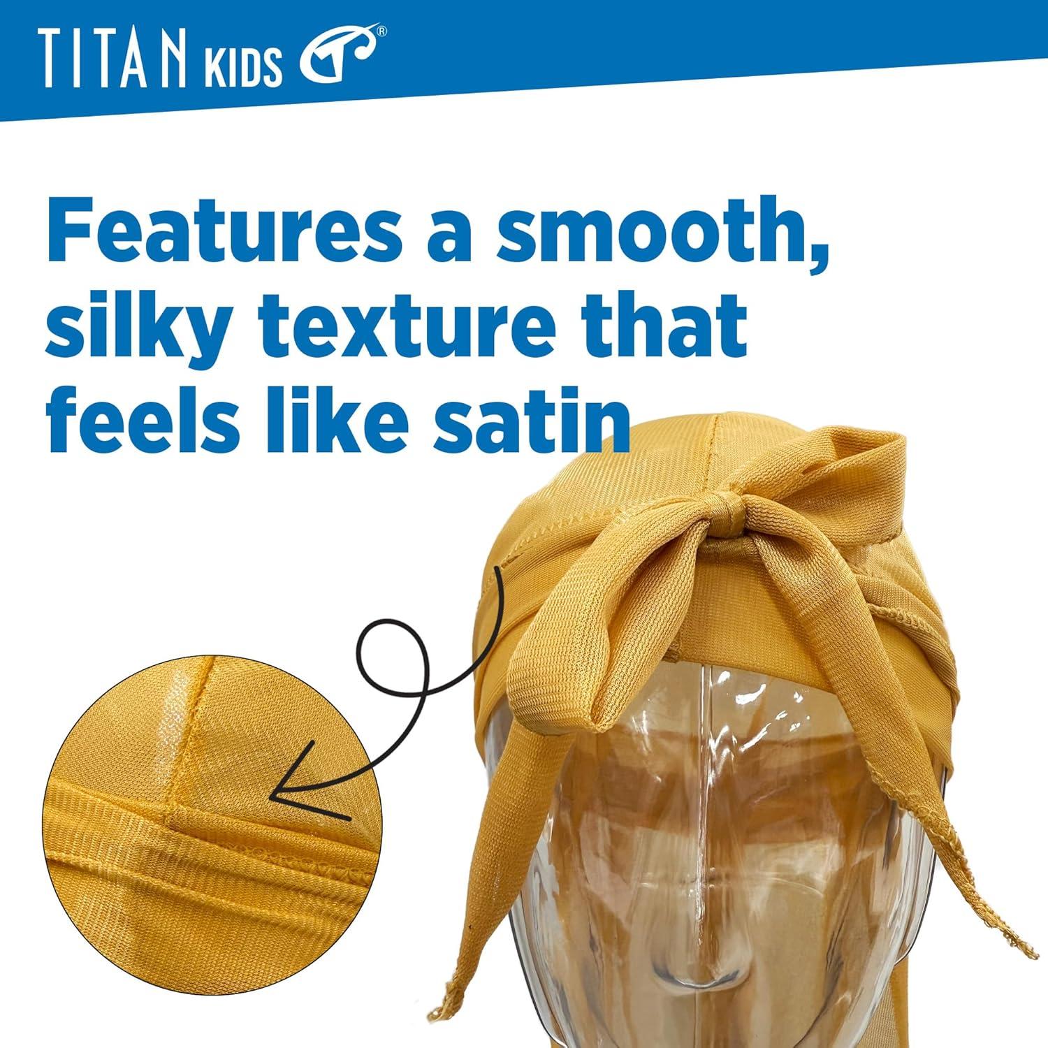 TITAN Du Rag de Satén para Bebés - Negro - Transpirable