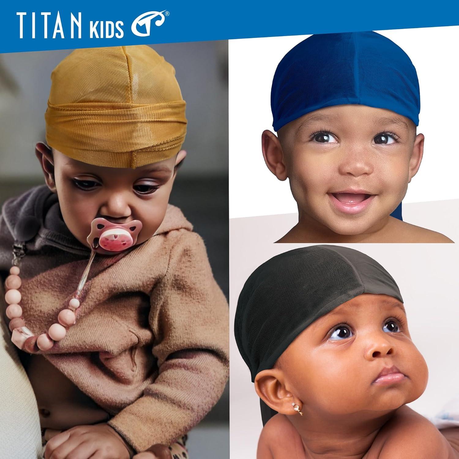 TITAN Du Rag de Satén para Bebés - Negro - Transpirable