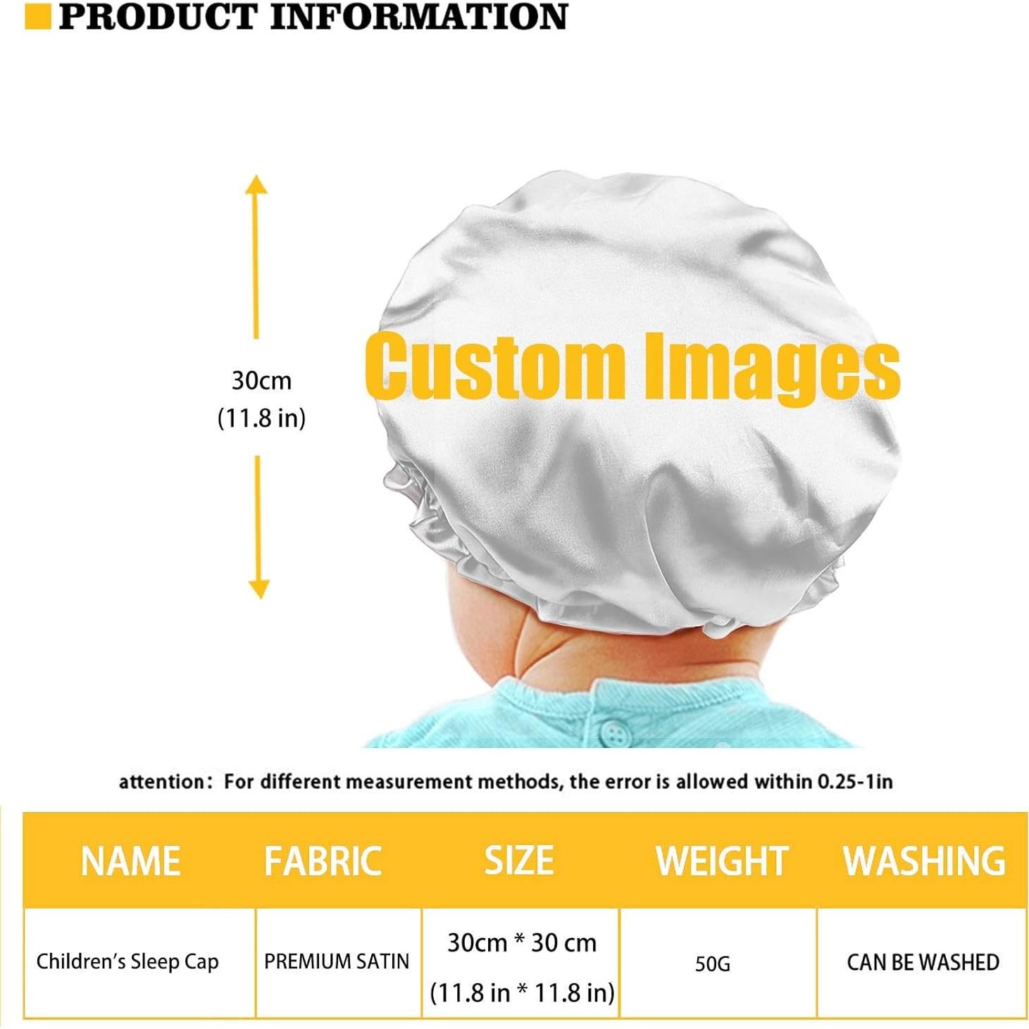 Gorro de dormir Babrukda Kids de satén para niños dinosaurio