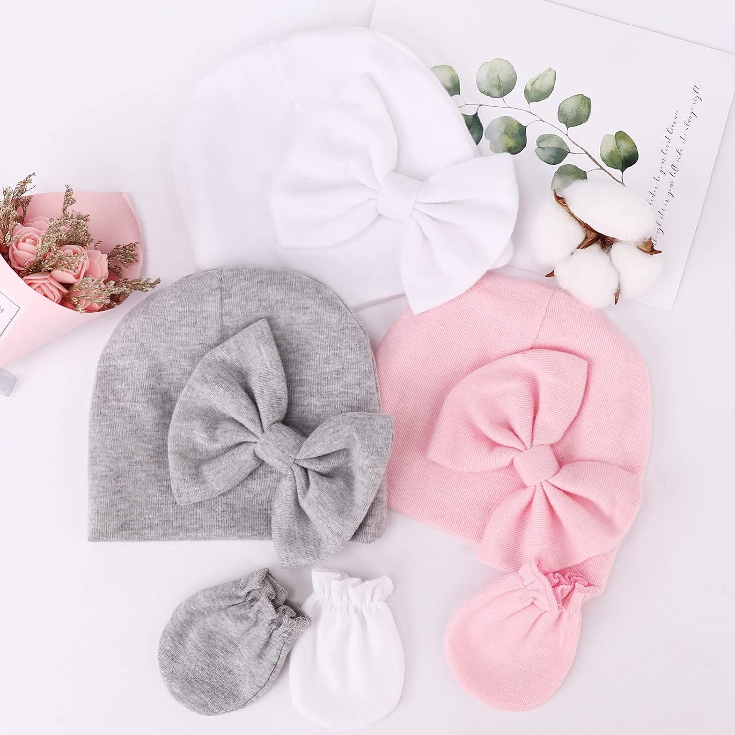 Conjunto de Gorro y Manoplas AQOKKA Bebés 0-6 Meses