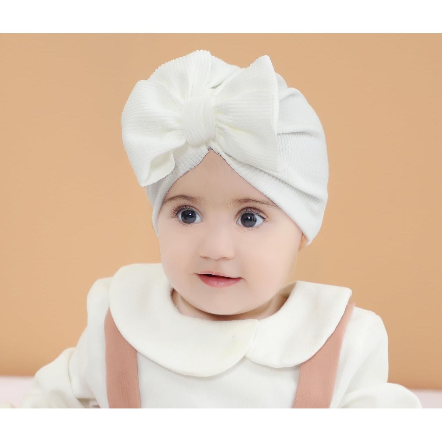 8 Sombreros Turbante para Bebés Cinaci - Suaves y Elásticos