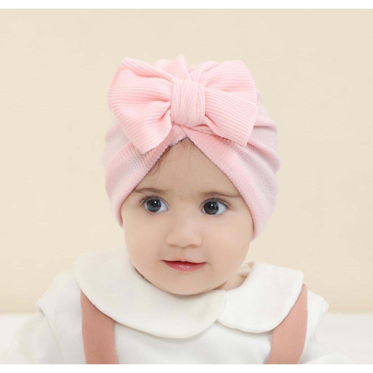 8 Sombreros Turbante para Bebés Cinaci - Suaves y Elásticos