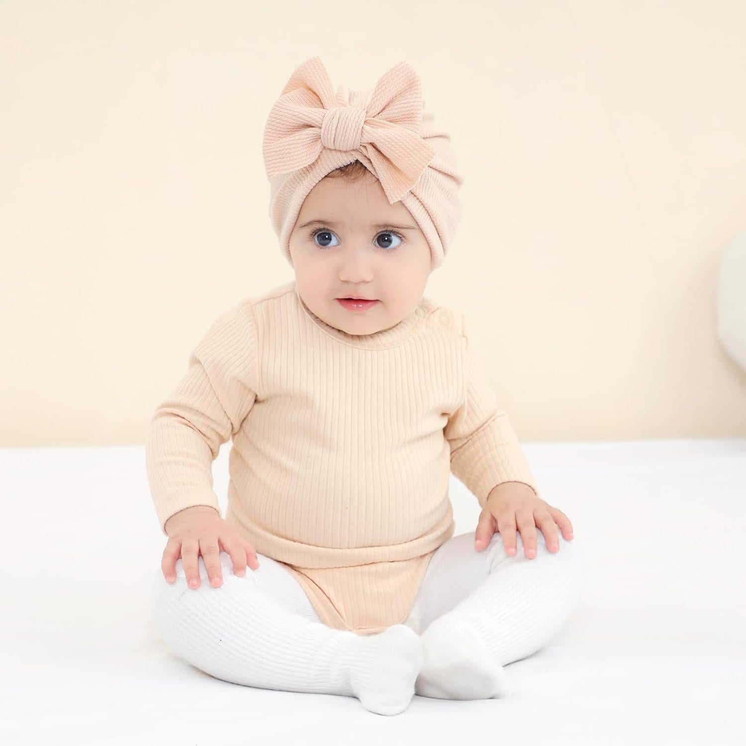 8 Sombreros Turbante para Bebés Cinaci - Suaves y Elásticos