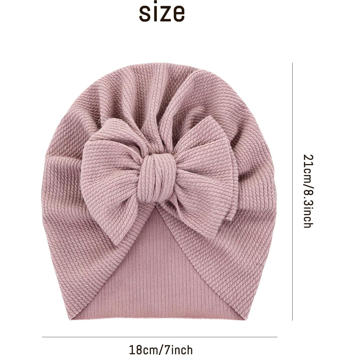 8 Sombreros Turbante para Bebés Cinaci - Suaves y Elásticos