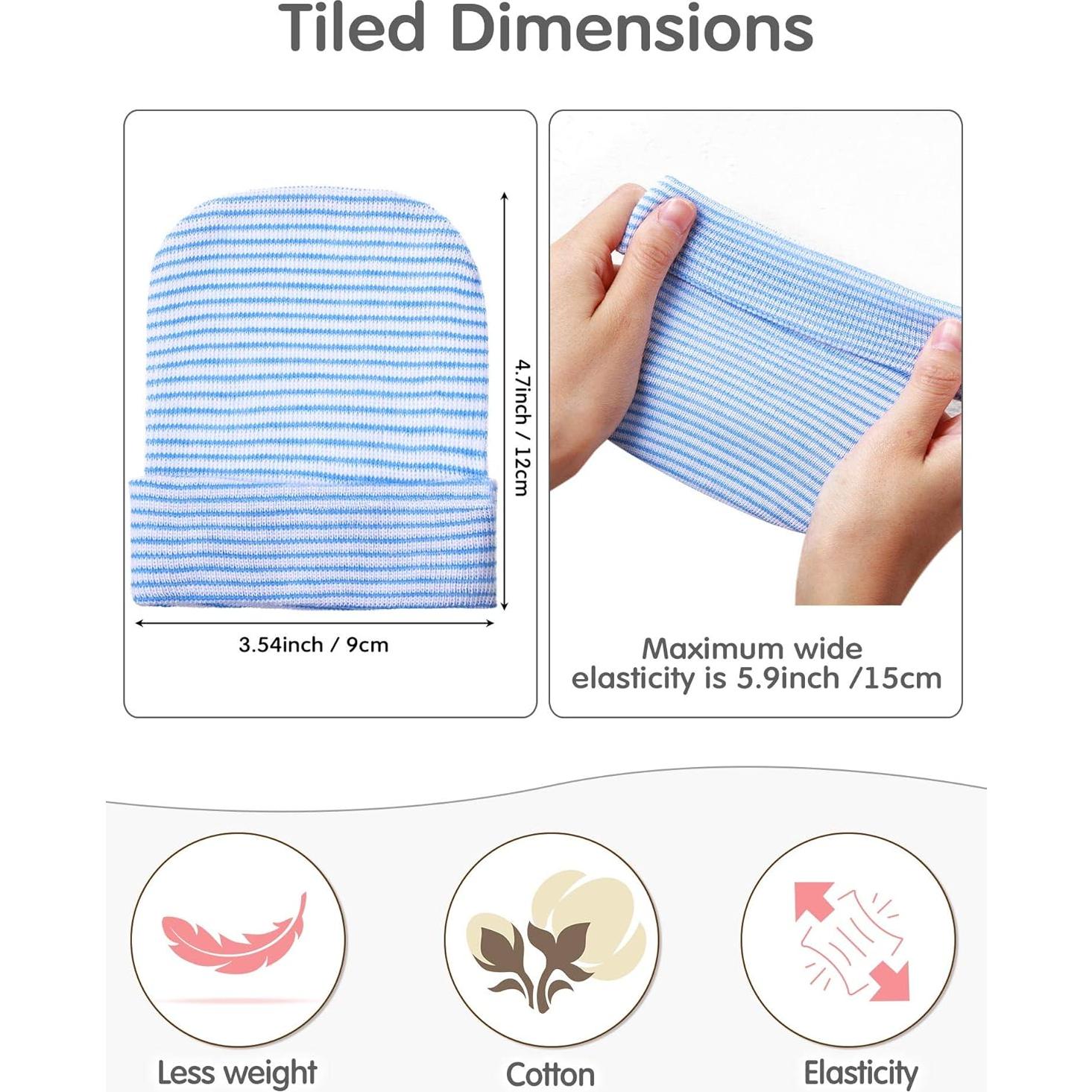 Gorra Beanie Geyoga para Bebé 0-6 Meses Algodón Suave