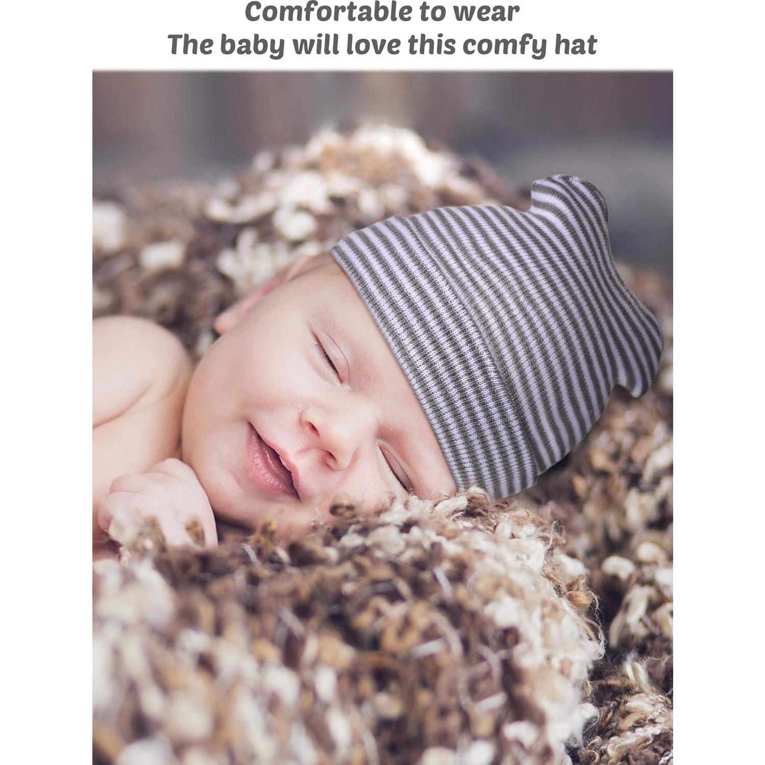 Gorra Beanie Geyoga para Bebé 0-6 Meses Algodón Suave