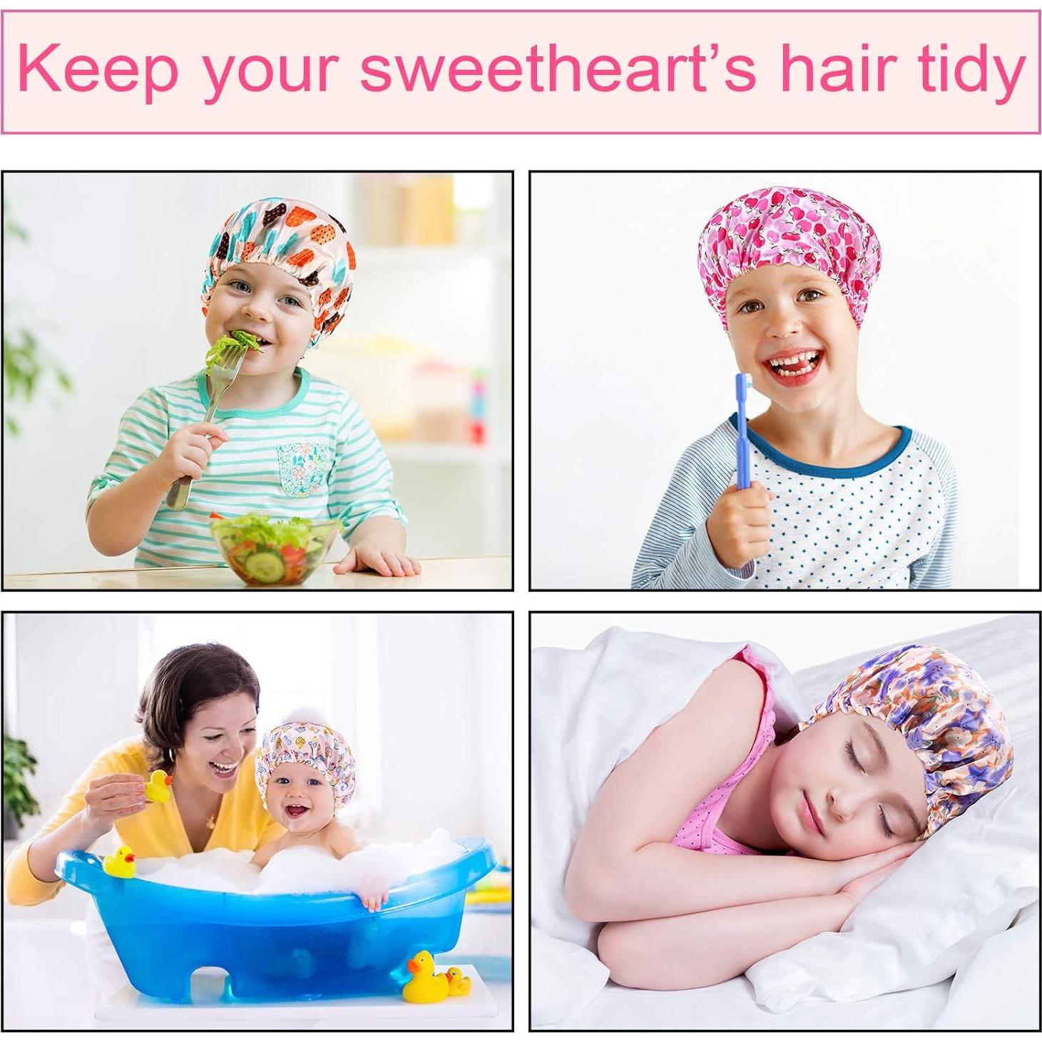 5 Gorros de Satén Ajustables para Niños - SATINIOR