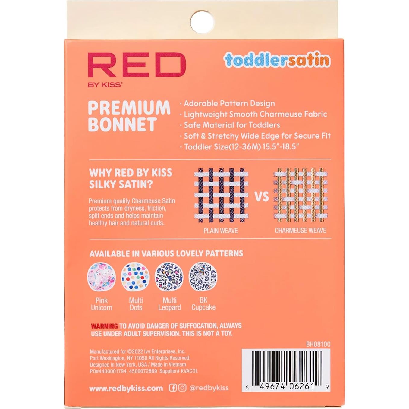 Gorra de Satén para Dormir Red by Kiss Unicornio Rosa 1-4 Años