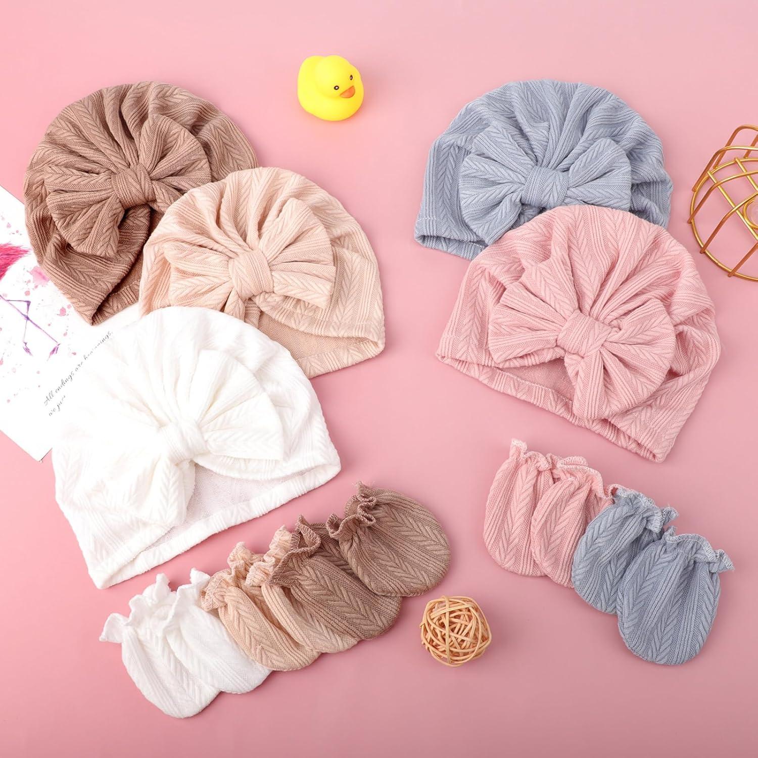 Conjunto de Gorros y Manoplas BQUBO para Bebés 0-12 Meses