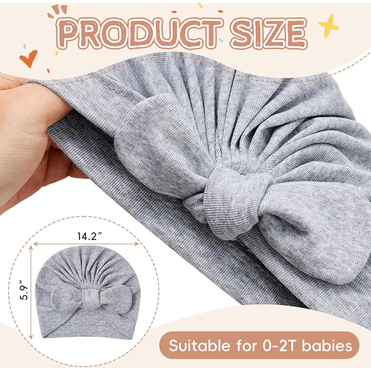 Sombrero de Bebé Zando 4PCS Algodón con Lazo 0-2 años