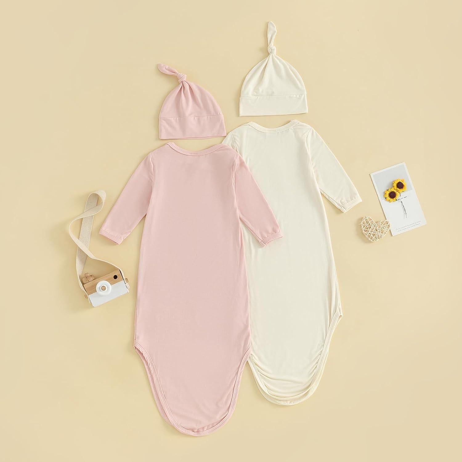 Conjunto Saco Anudado Bebé 0-3 Meses Merqwadd 2 Paquetes