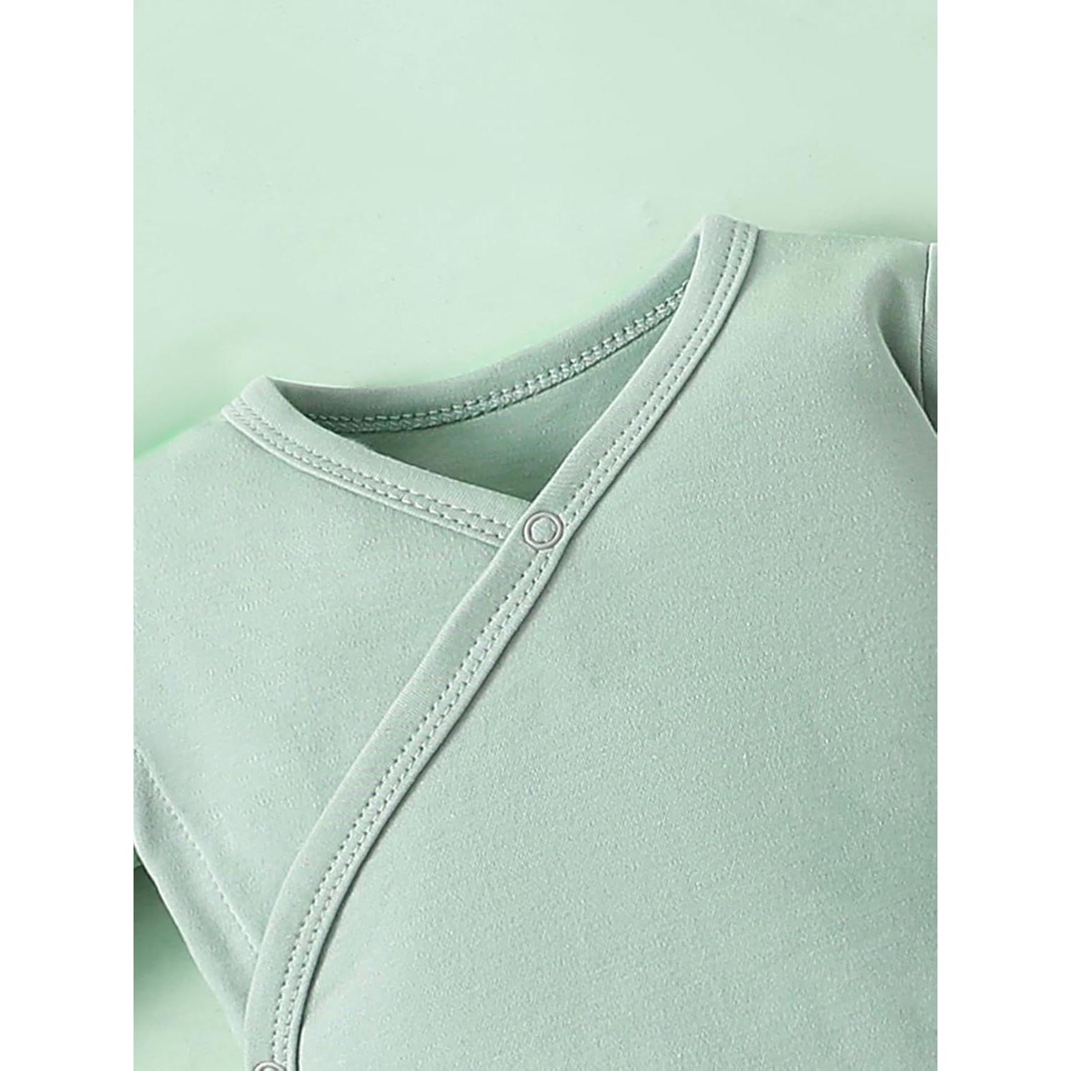 Conjunto de Vestidura de Bebé MVUOCR Algodón Verde Claro