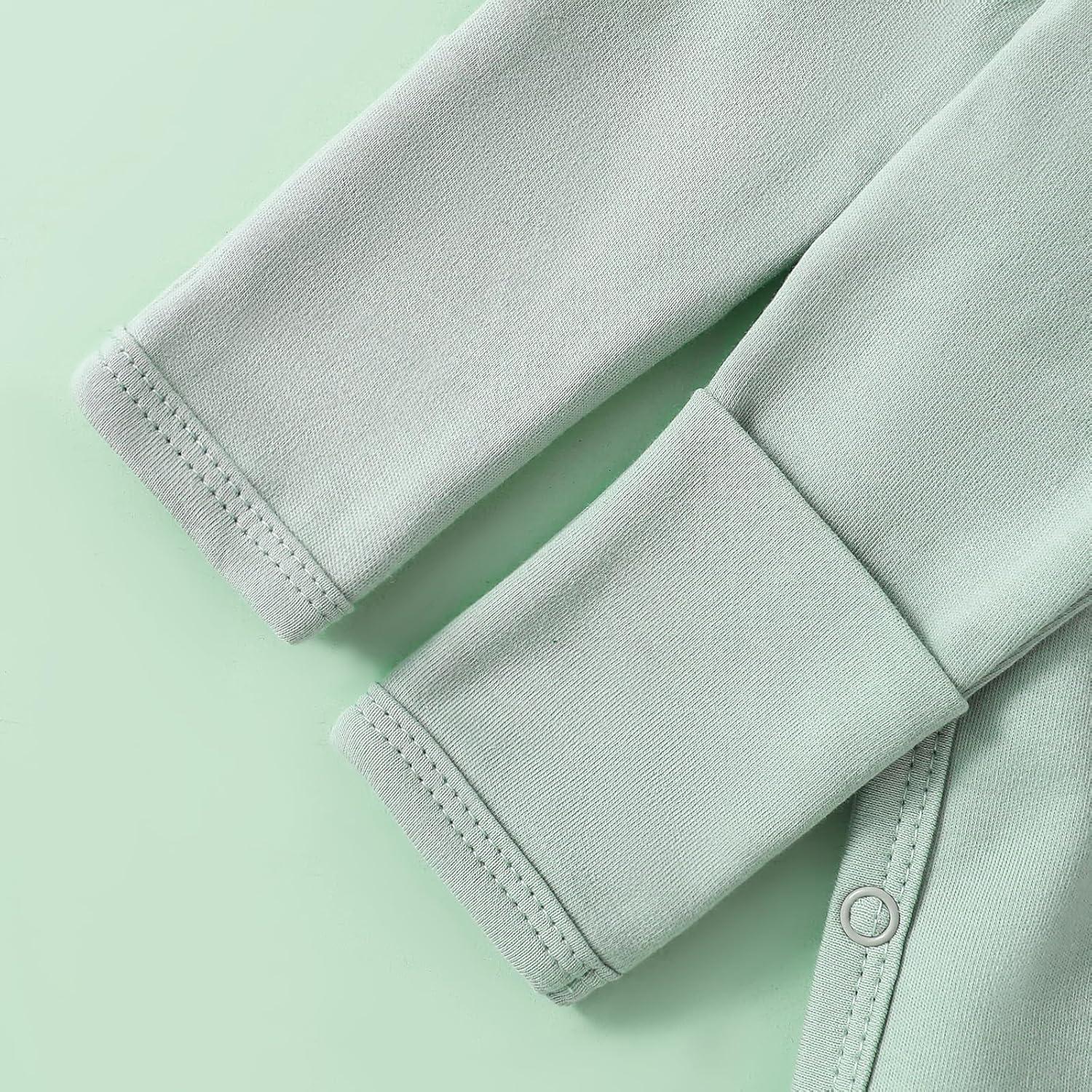 Conjunto de Vestidura de Bebé MVUOCR Algodón Verde Claro