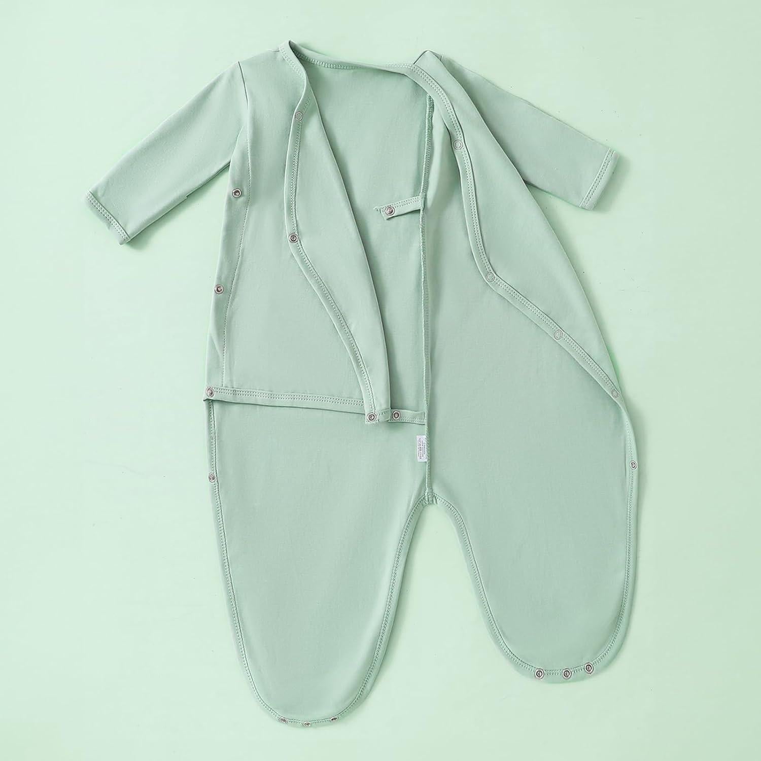 Conjunto de Vestidura de Bebé MVUOCR Algodón Verde Claro