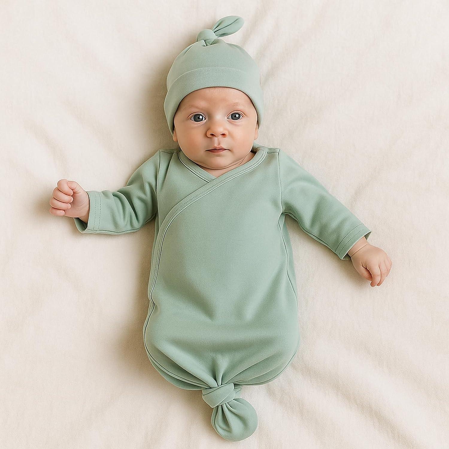 Conjunto de Vestidura de Bebé MVUOCR Algodón Verde Claro