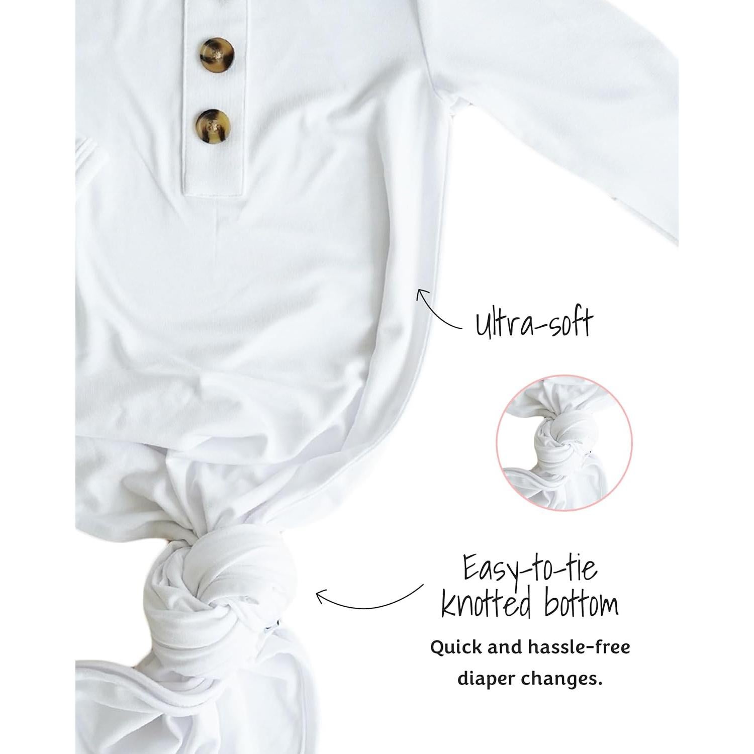 Saco de dormir anudado Caden Lane para recién nacidos 95% Viscosa