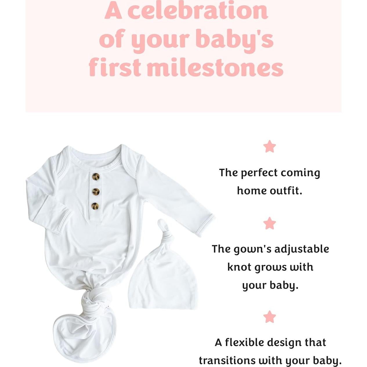 Saco de dormir anudado Caden Lane para recién nacidos 95% Viscosa