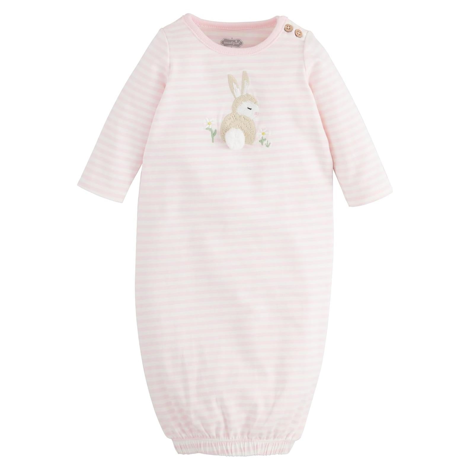 Vestido de Dormir para Niños Mud Pie Conejo Rosa 0-3M