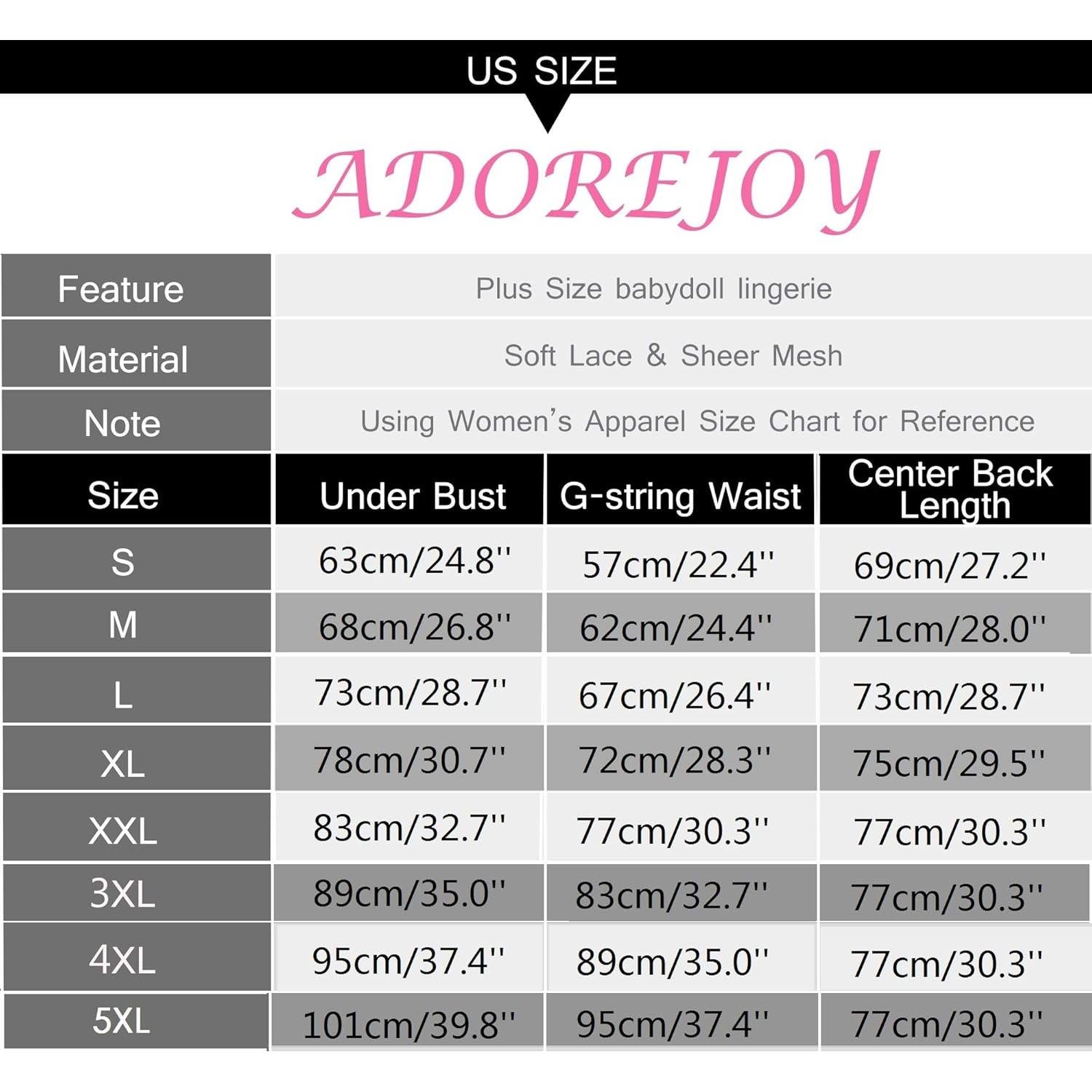 Lencería Babydoll Talla Grande ADOREJOY Encaje Azul