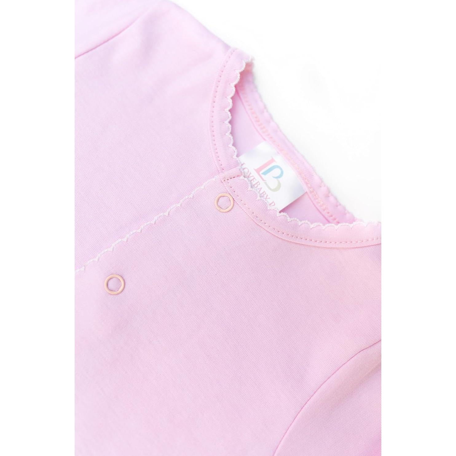 Bata Convertidora Bebé 100% Algodón Pima Rosa 0-3 Meses