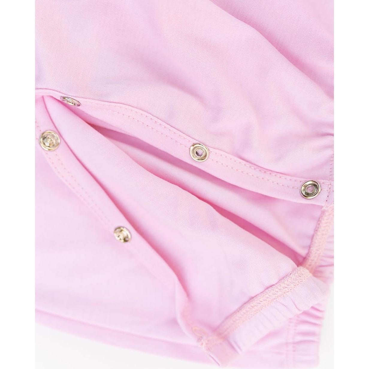 Bata Convertidora Bebé 100% Algodón Pima Rosa 0-3 Meses