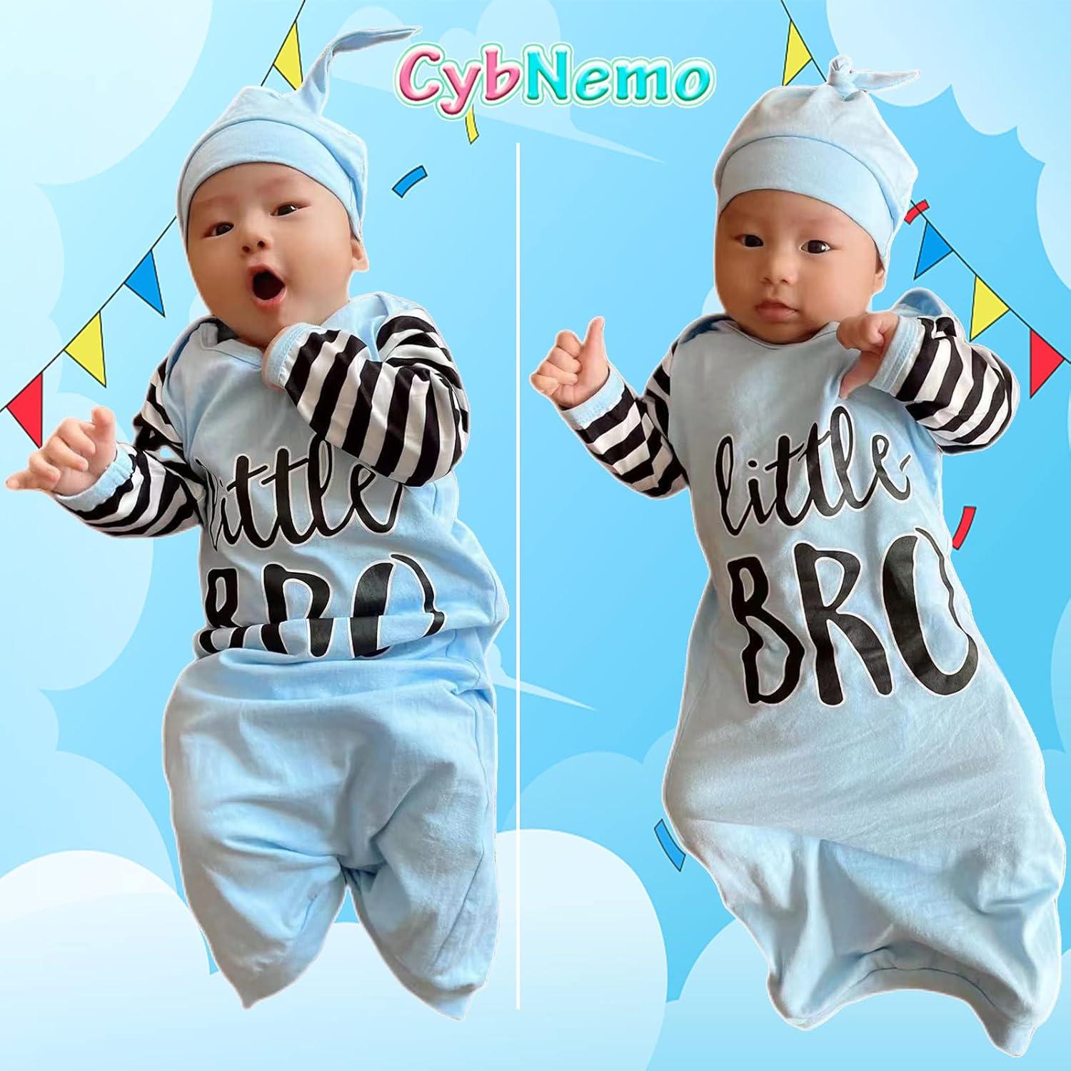 Conjunto de Pijama de Noche para Bebé Little Bro 0-6 Meses