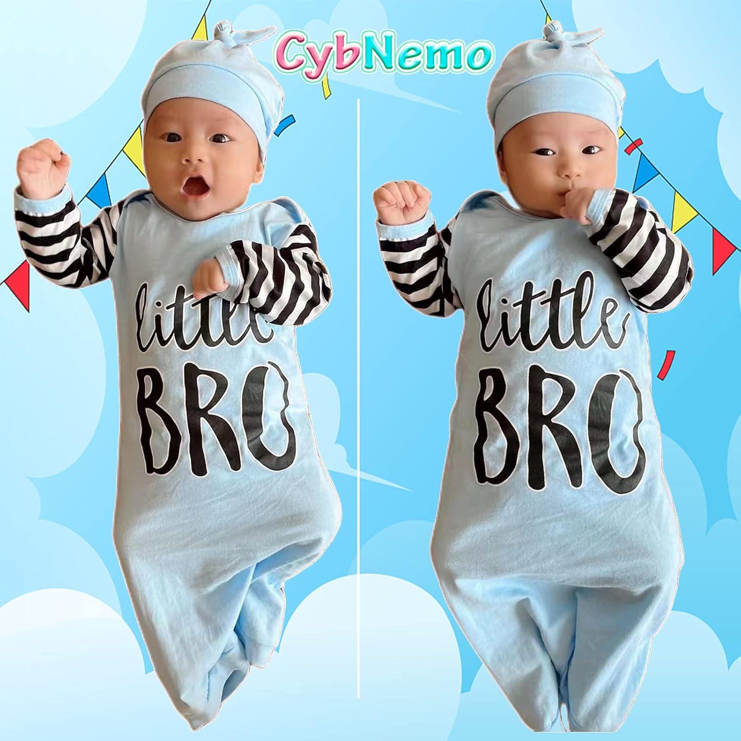 Conjunto de Pijama de Noche para Bebé Little Bro 0-6 Meses