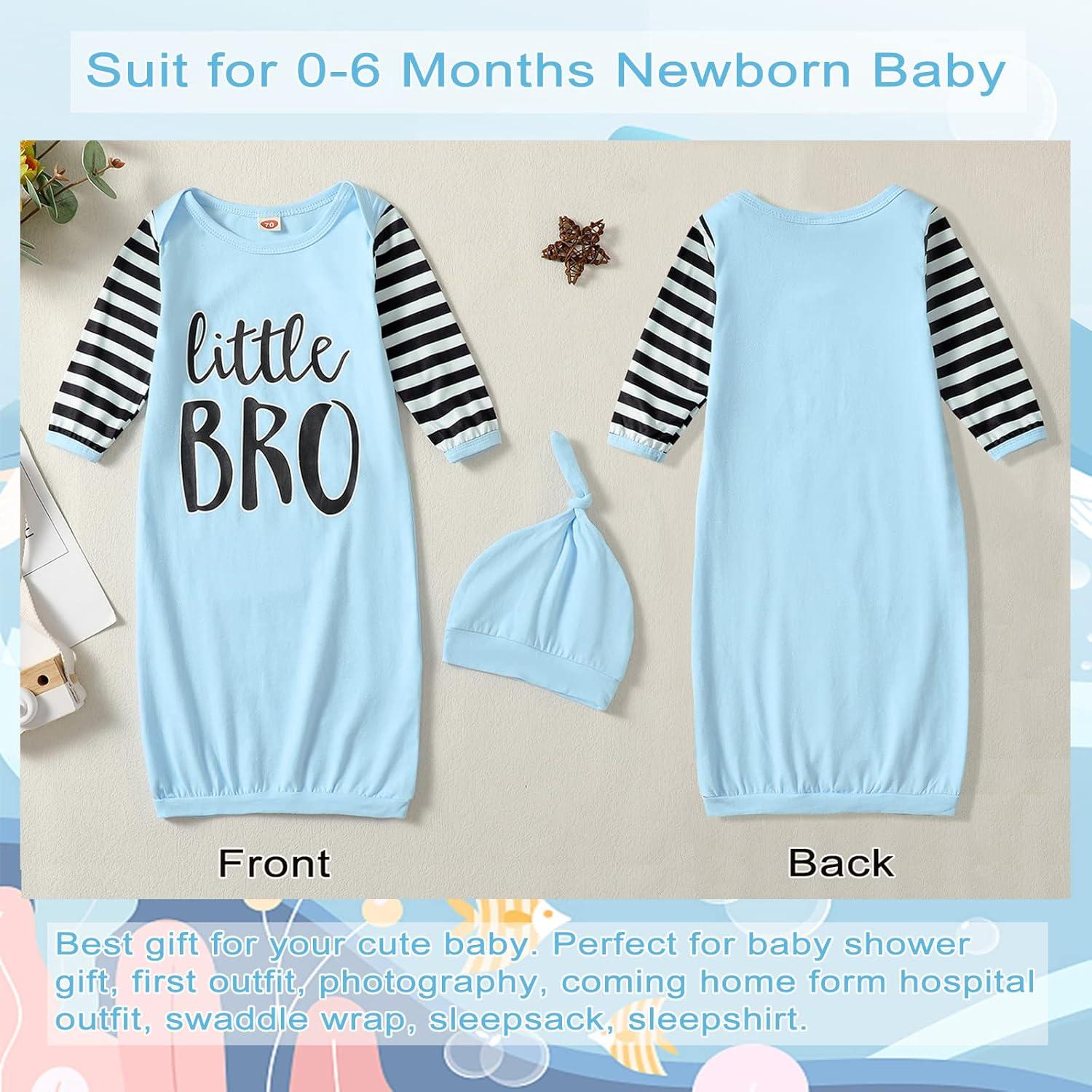 Conjunto de Pijama de Noche para Bebé Little Bro 0-6 Meses
