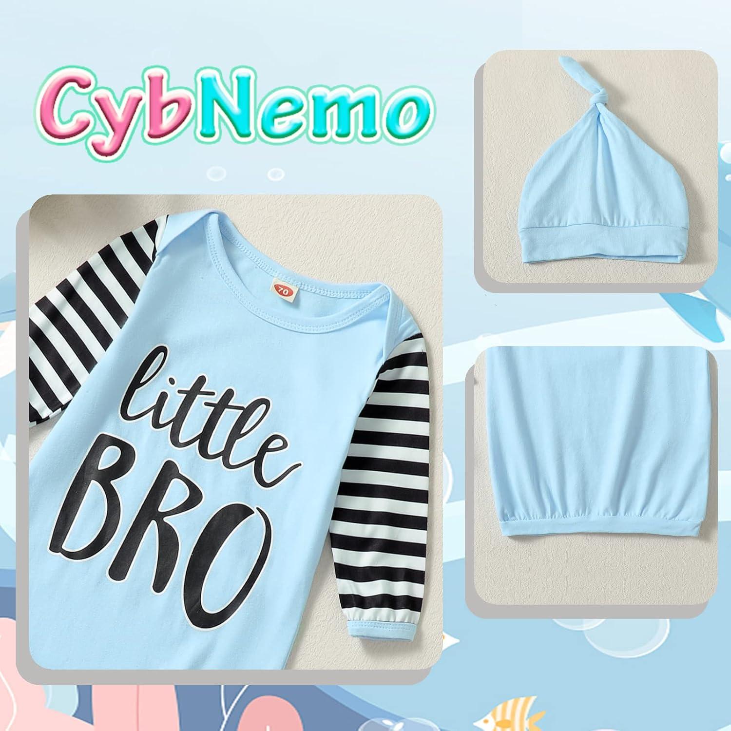 Conjunto de Pijama de Noche para Bebé Little Bro 0-6 Meses