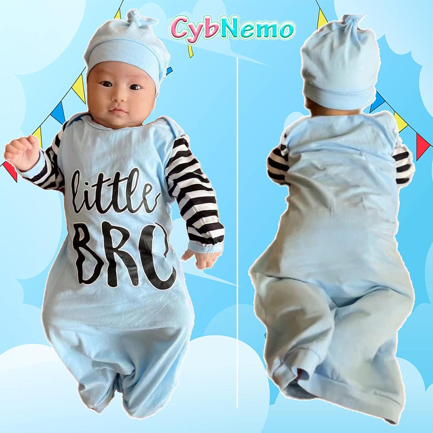 Conjunto de Pijama de Noche para Bebé Little Bro 0-6 Meses