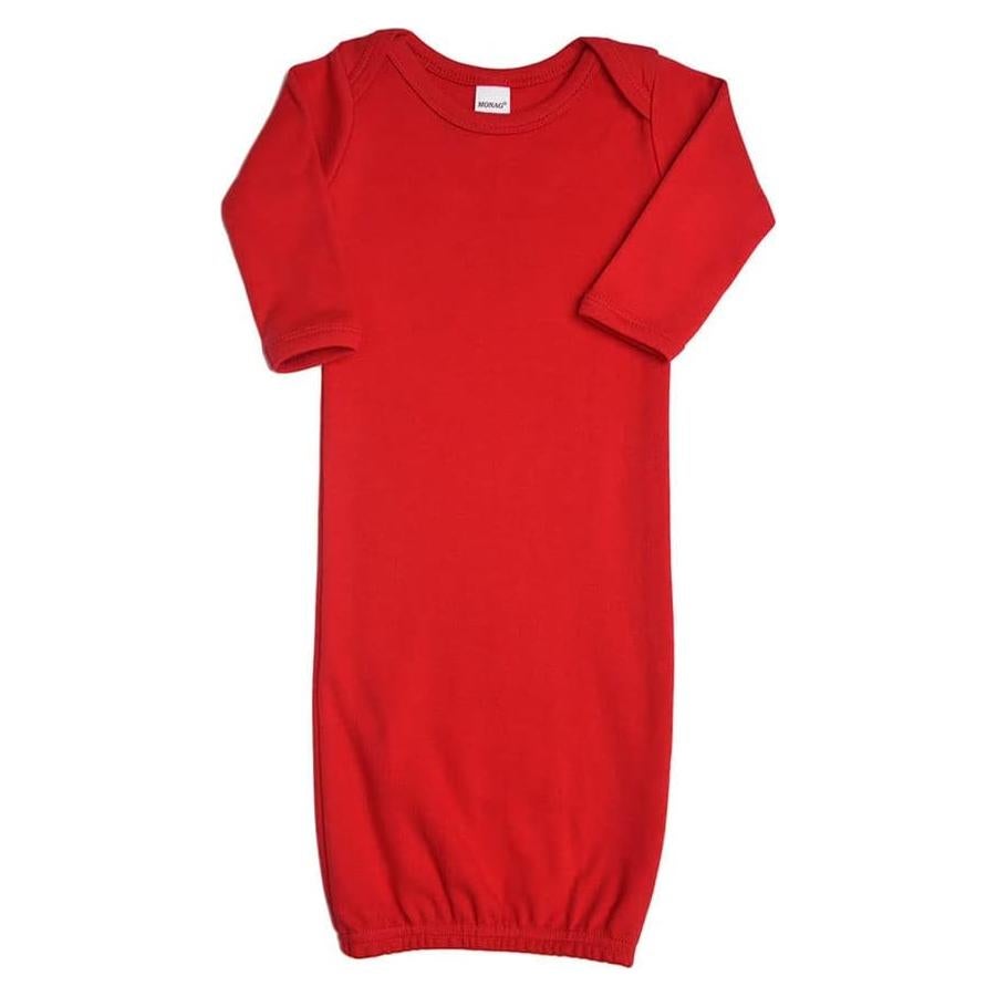 Bata de Bebé de Manga Larga Monag 3-6 Meses Color Rojo