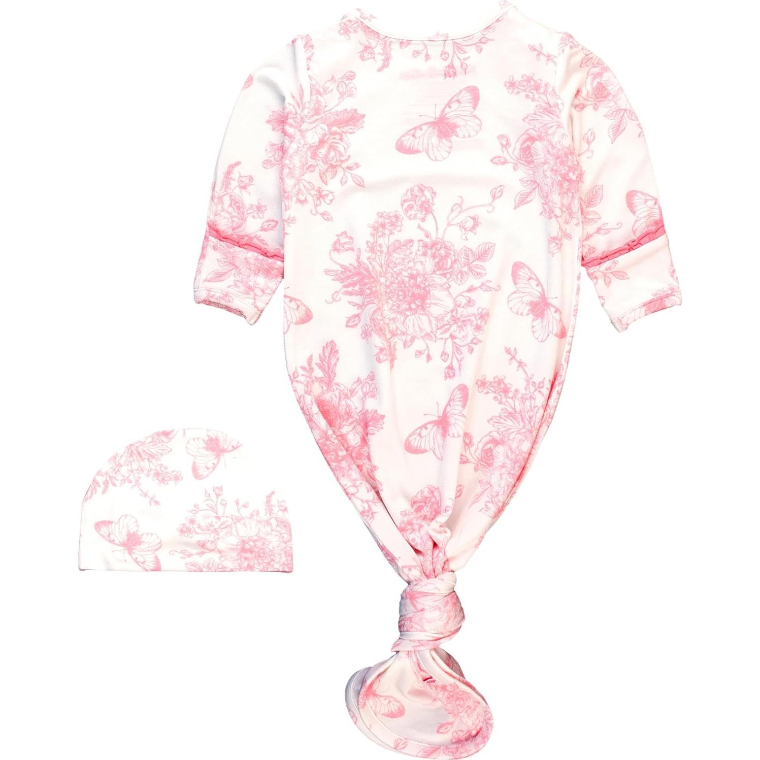 Conjunto Gown y Sombrero RuffleButts Mariposas 0-3 meses