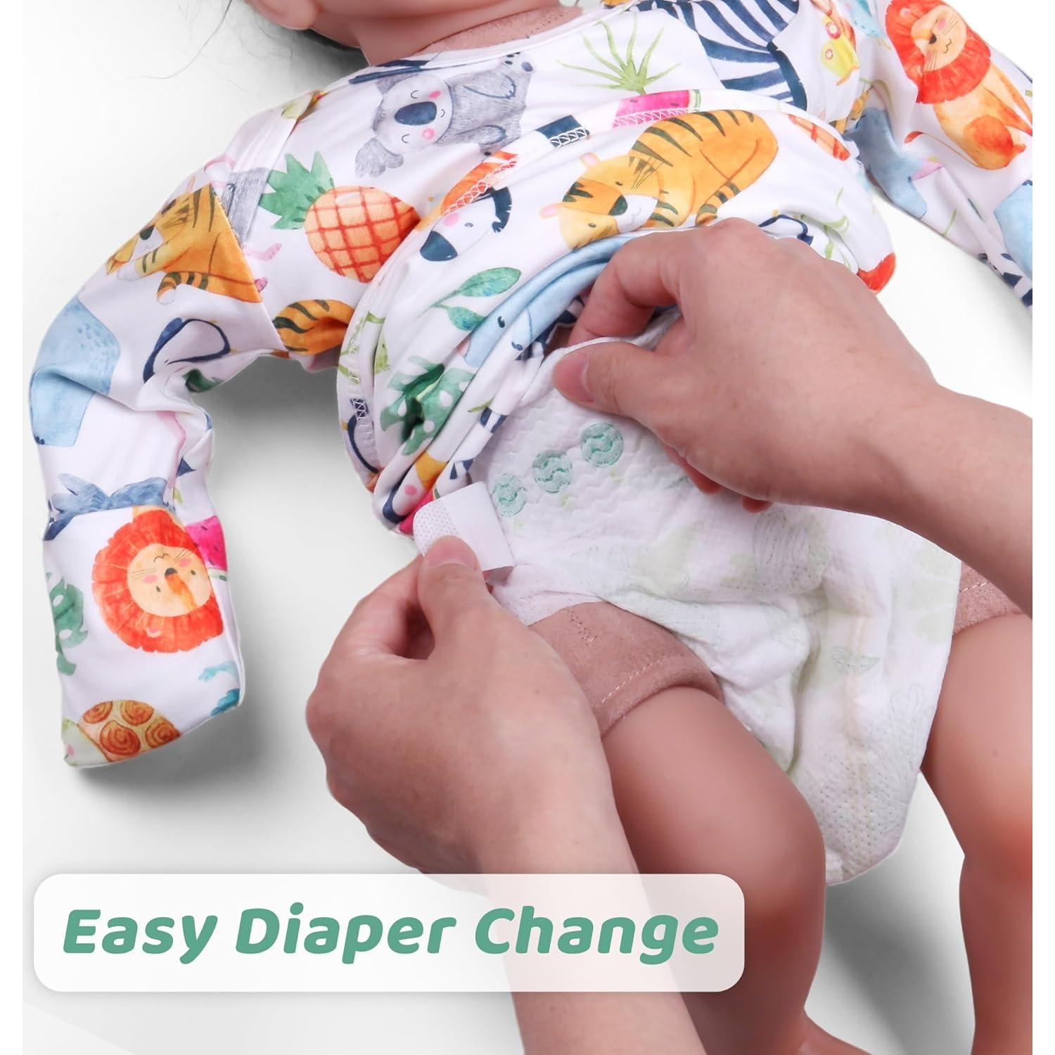 Vestido de Dormir para Bebé Niña MVUOCR Multicolor con Manoplas