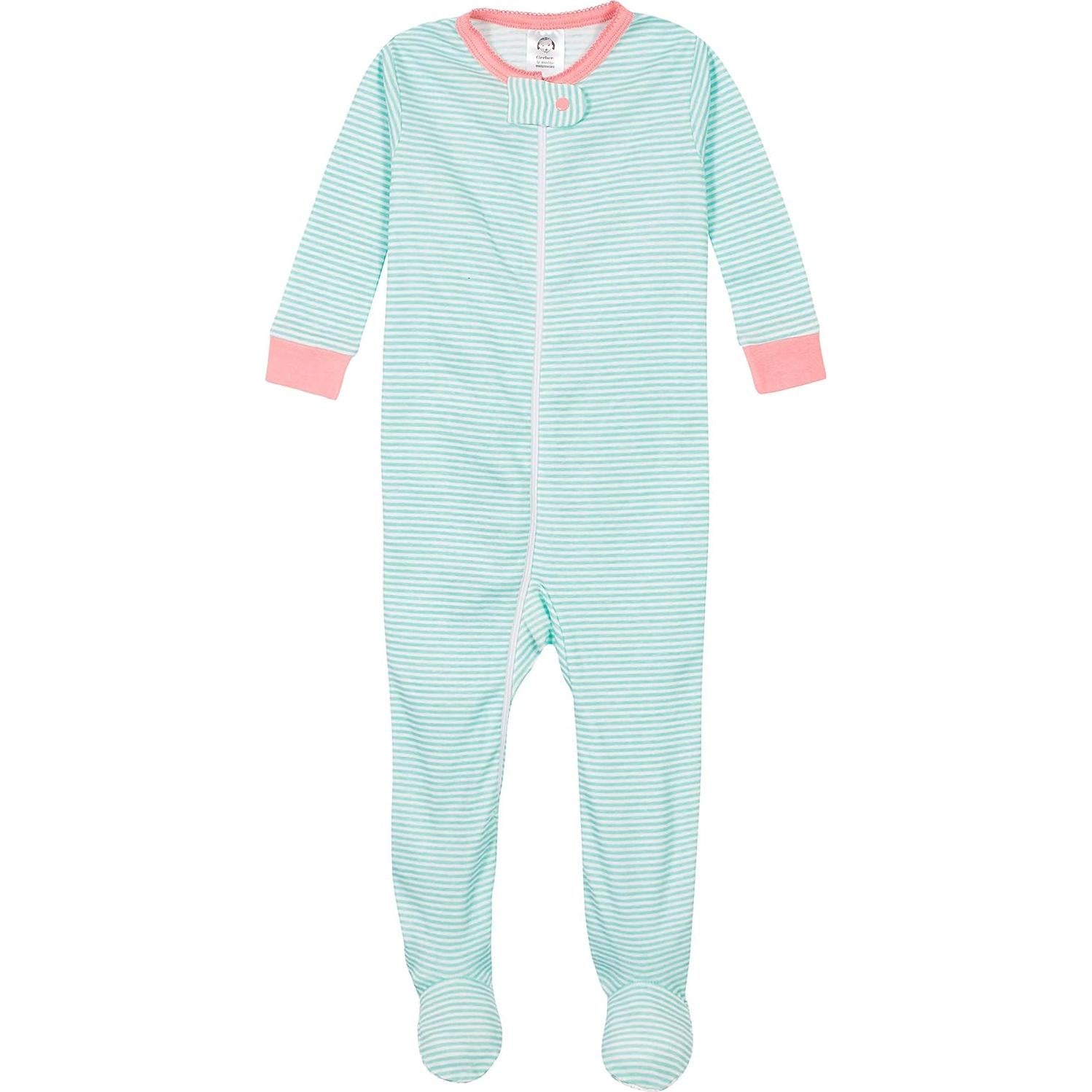 Pijamas con pies para niñas Gerber 24 meses paquete de 4