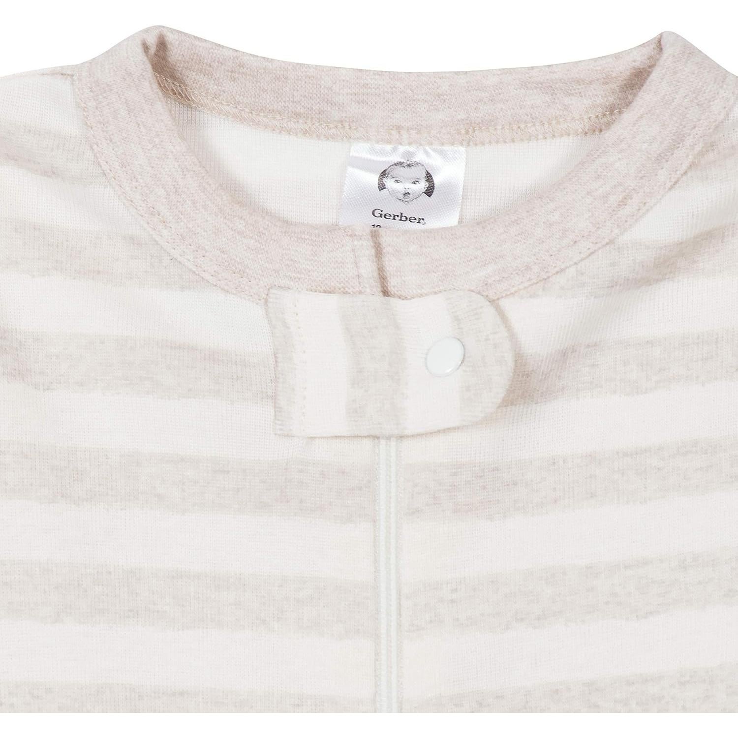 Pijamas de Algodón con Pies Gerber 6-9 Meses Gris Camión