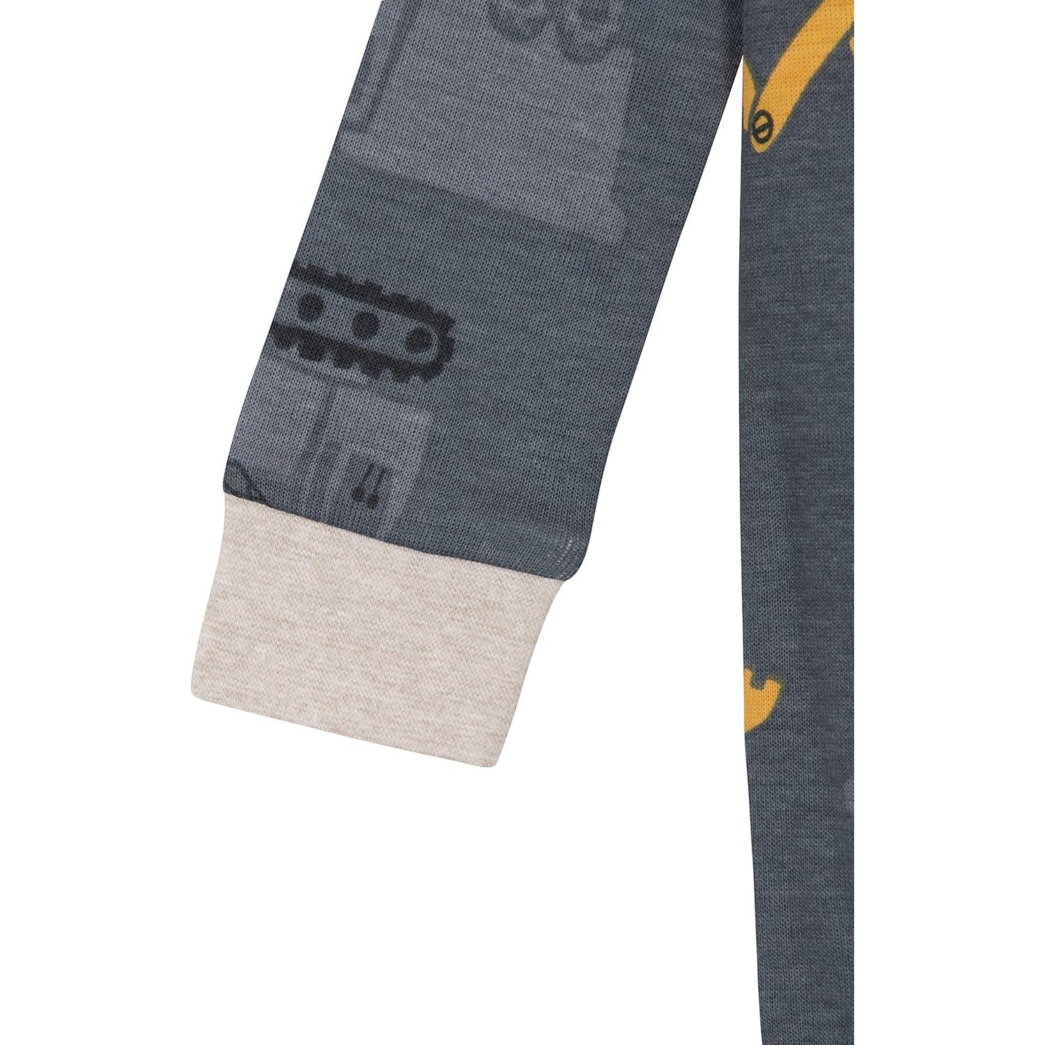 Pijamas de Algodón con Pies Gerber 6-9 Meses Gris Camión